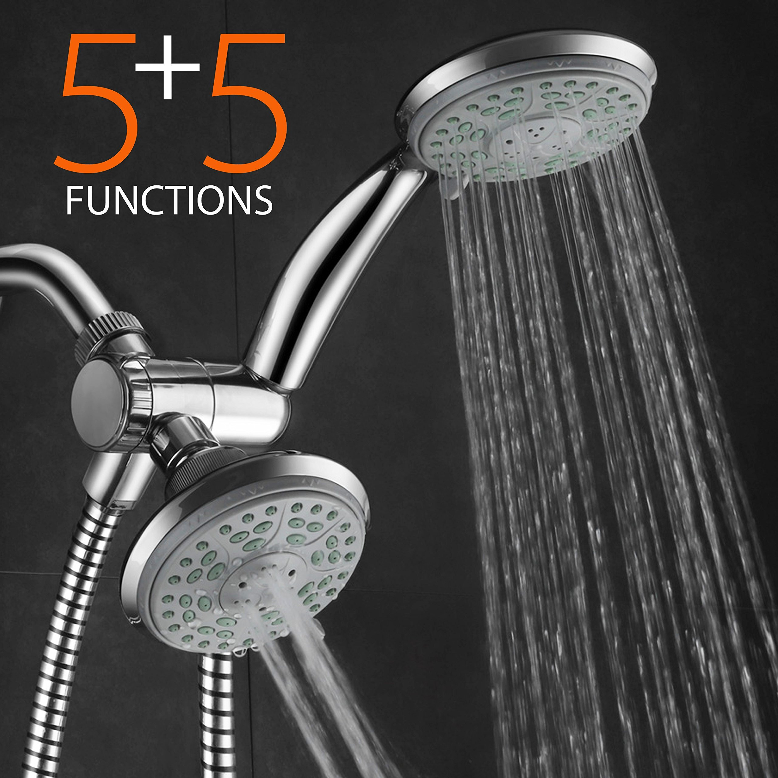 Aquadance By Hotelspa 24-Setting Slimline Showerhead And Hand Shower Combo