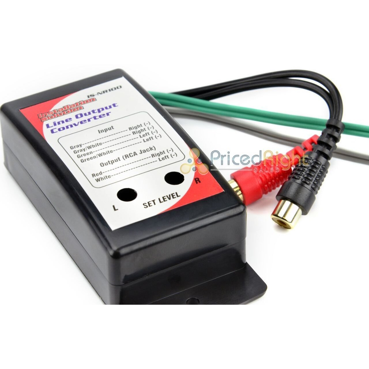 Rca Power Amp Low Level Jack Adapter Line Output Converter Car Stereo Audio