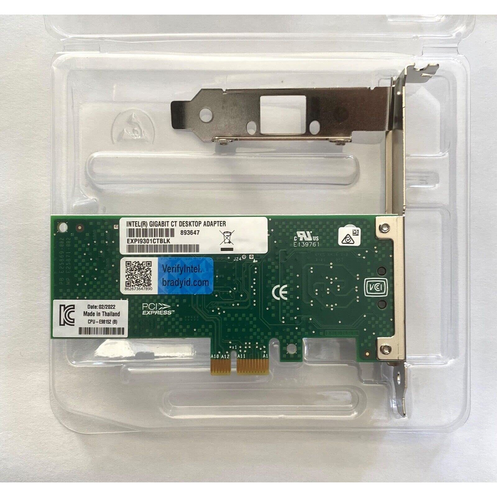 Intel Expi9301Ctblk 10/ 100/ 1000Mbps Pci-Express Network Adapter 1 X Rj45