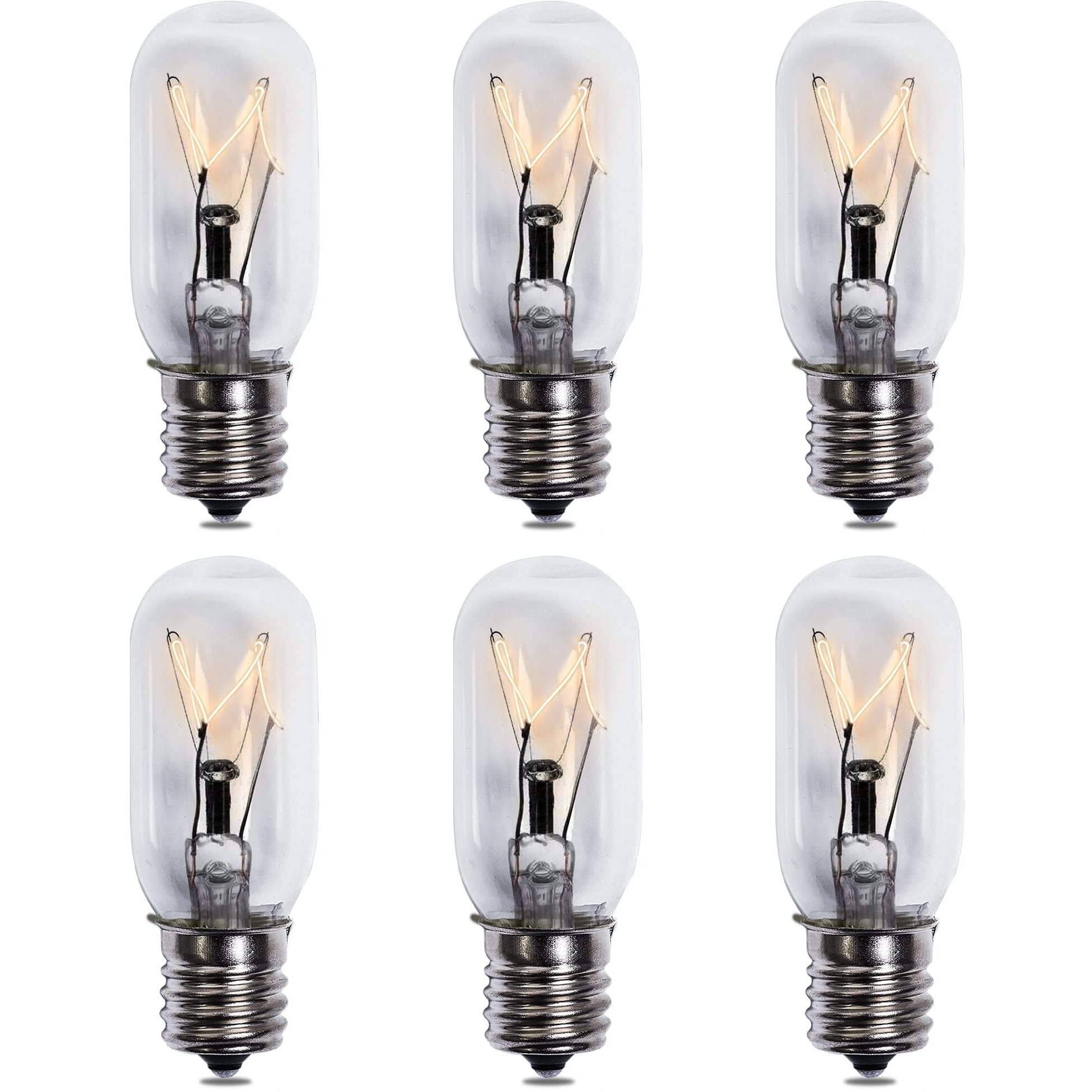 Bulbmaster Microwave Light Bulb Under Hood Wb36X10003 Whirlpool Microwave Light Bulb 40 Watt Appliance Bulb Under The Microwave Light Bulb 40W For Lava Lamps Salt Lamp Bulbs T8 E17 Base 6 Pack