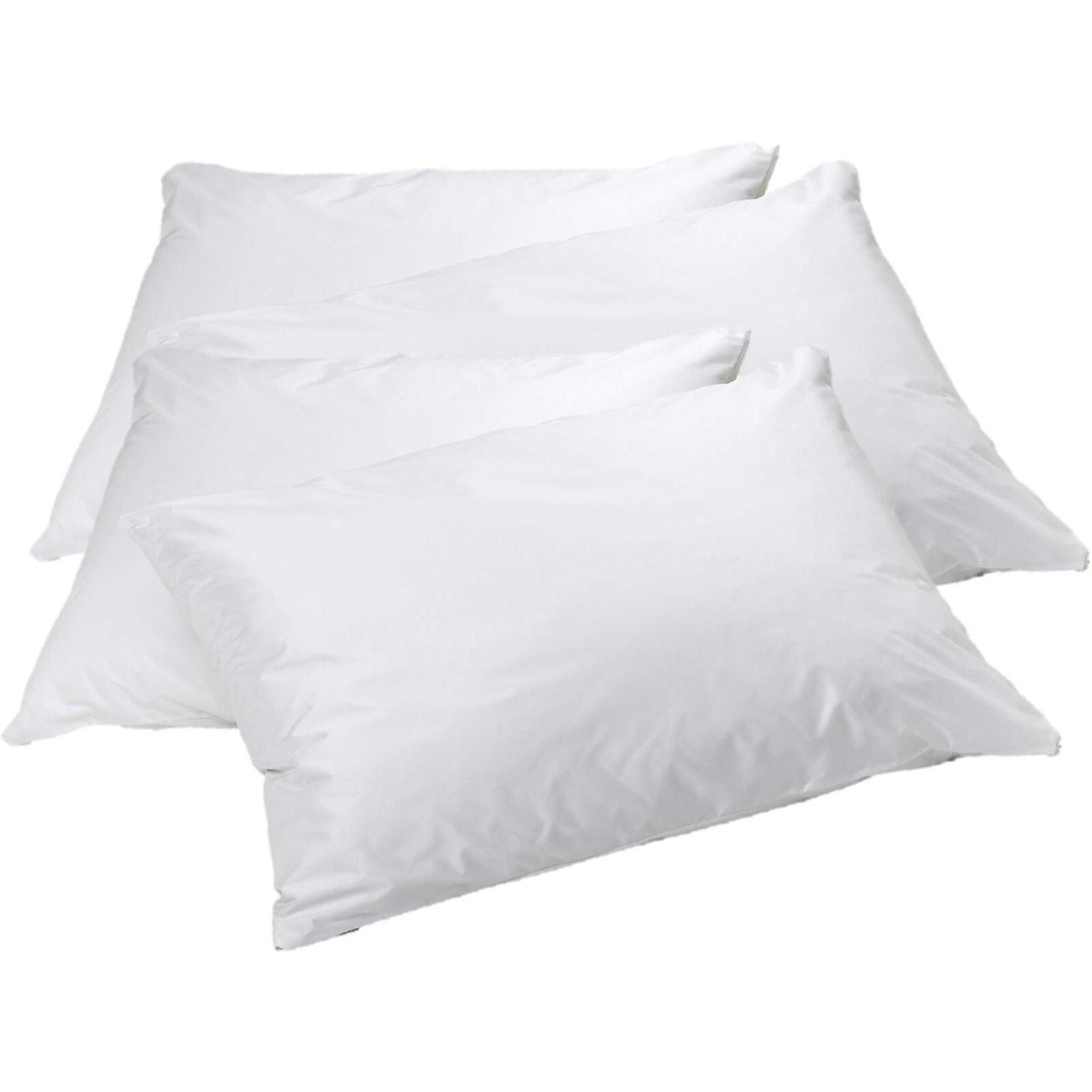 Elaine Karen 4-Pack Vinyl Pillow Protectors - Standard Size Zippered Pillow Covers - 100% Waterproof, Bedbug Proof - Washable And Reusable Pillow Encasement Covers