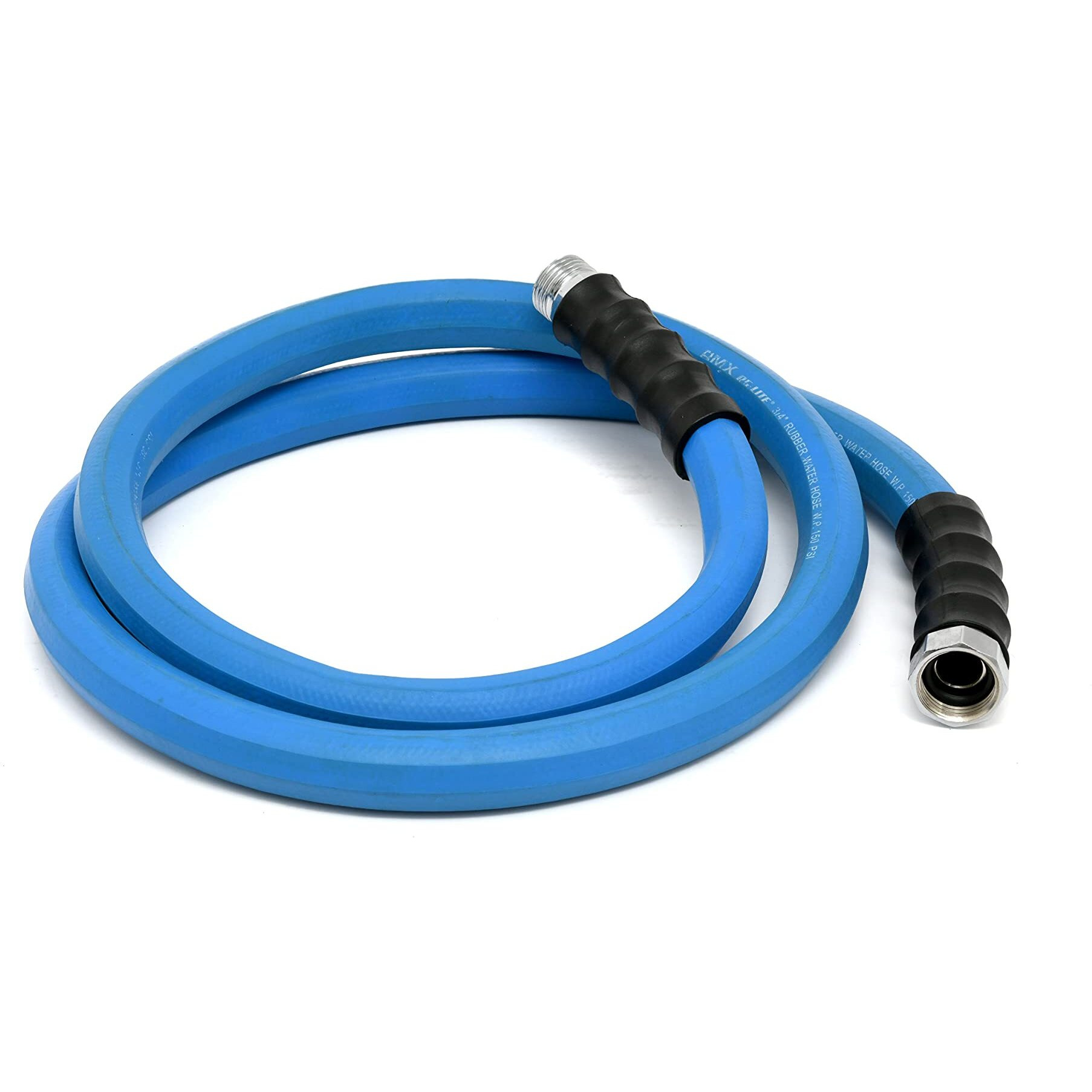 Ag-Lite Bsal3406 3/4"" X 06' Hot/Cold Water Rubber Garden Hose, 100% Rubber, Ultra-Light, Super Strong, 500 Psi, 50F To 190F Degrees, High Strength Polyester Braided