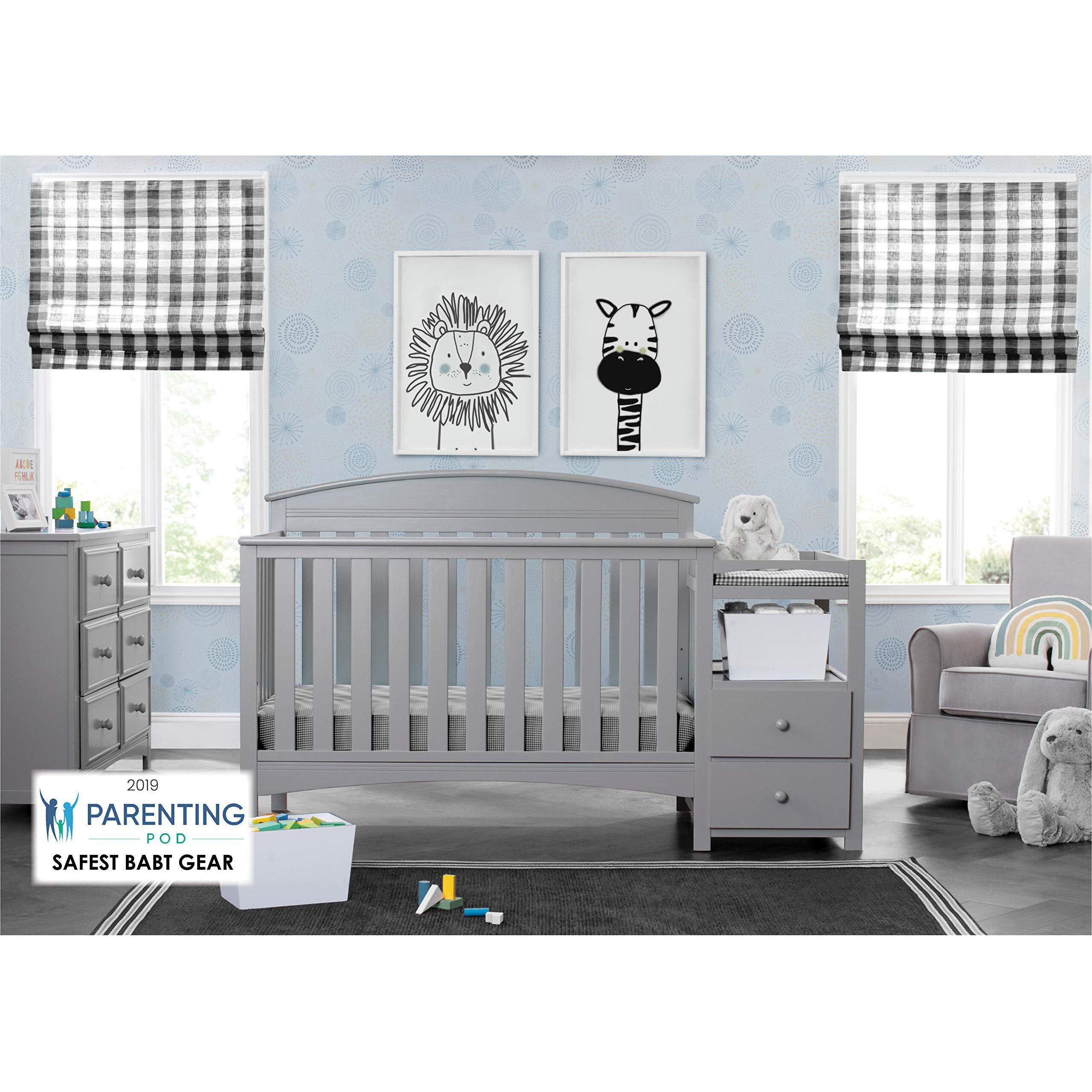 Delta Children Abby Convertible Crib And Changer, Grey