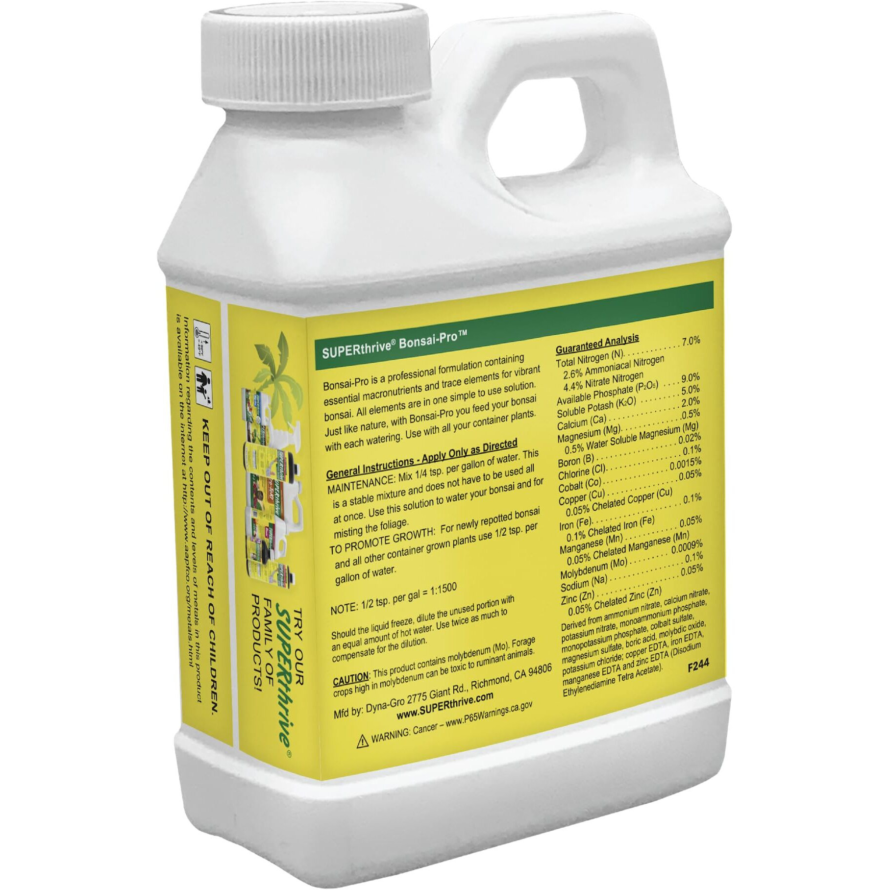 Dyna-Gro Bon-008 8 Oz Bonsai-Pro Liquid Plant Food, Yellow
