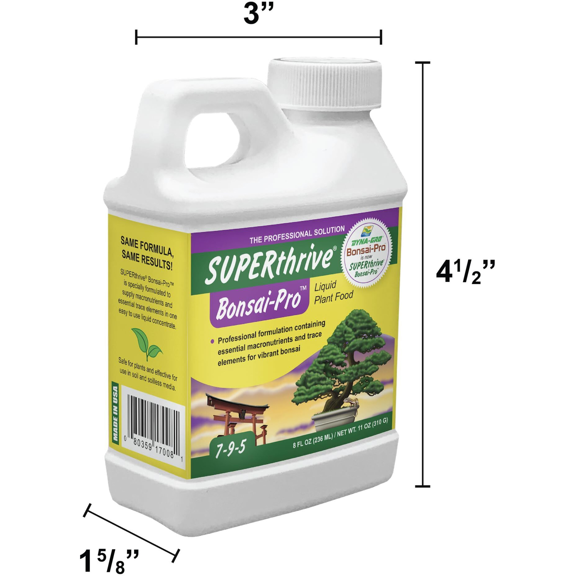 Dyna-Gro Bon-008 8 Oz Bonsai-Pro Liquid Plant Food, Yellow