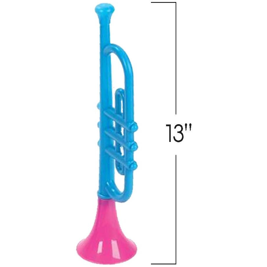 Artcreativity 13 Inch Plastic Trumpets, Set Of 6, Music Toys For Kids And...