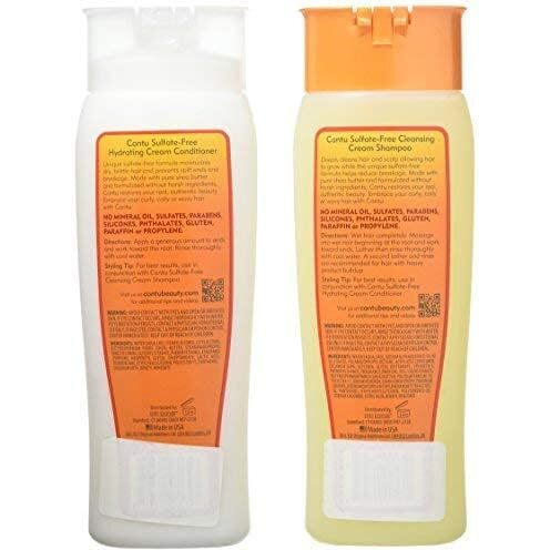 Cantu Shea Butter Cleansing Shampoo + Hydrating Conditioner 13.5 Fl Oz (Pack Of 2)