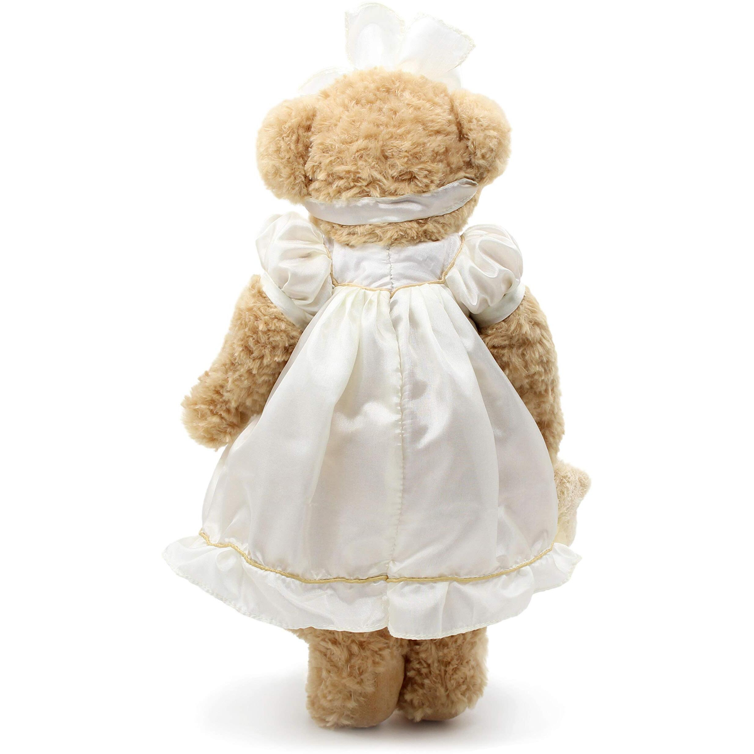 Oitscute Teddy Bears Baby Cute Soft Plush Stuffed Animal Toy For Girl Women 16"" (White Lace)