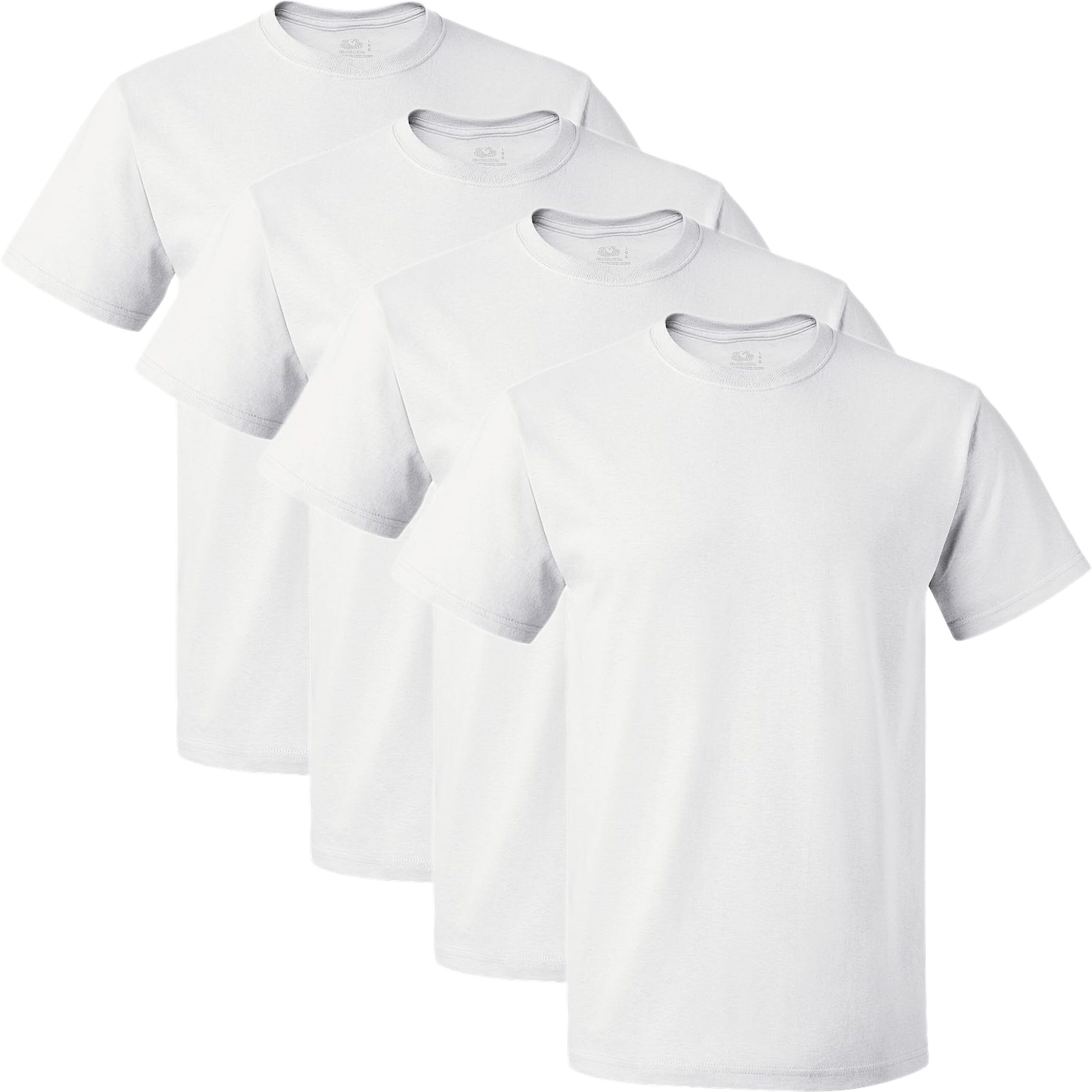 Fruit Of The Loom Mens Sf45R Undershirt, Regular - Crew - 4 Pack White, Medium Us