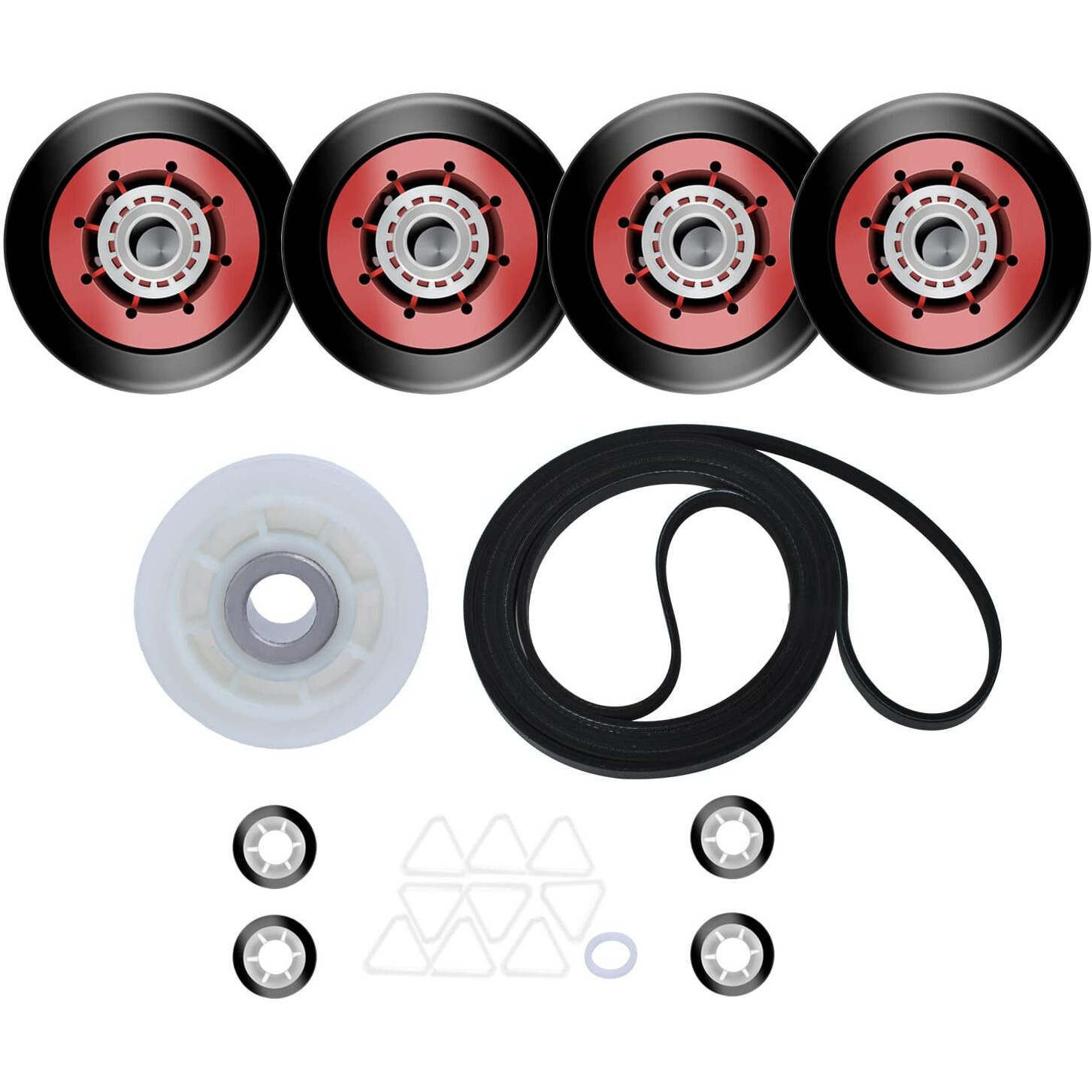 4392067Rc 27-Inch Dryer Repair Kit 4392067Vp For Compatible With Whirlpool Ken-More,Ps373088 Ap3109602, Include 279640 Idler Pulley W10314173 Drum Roller 661570 Belt