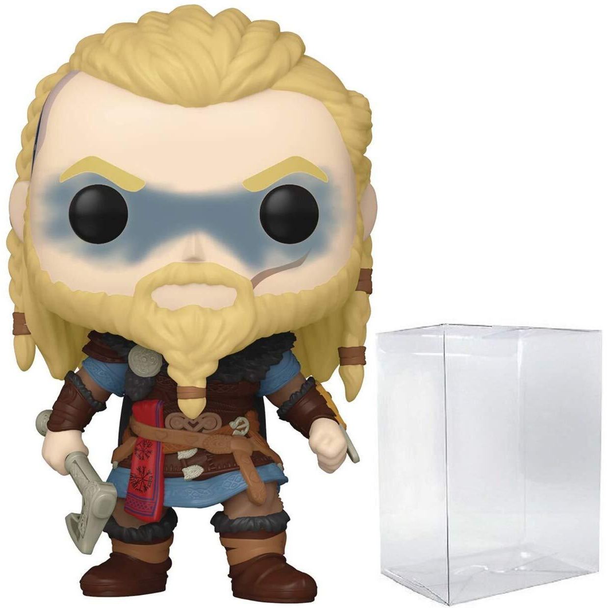 Funko Pop Assassins Creed Valhalla - Eivor Vinyl Figure (Bundled With Compatible Box Protector Case), Multicolor, 3.75 Inches