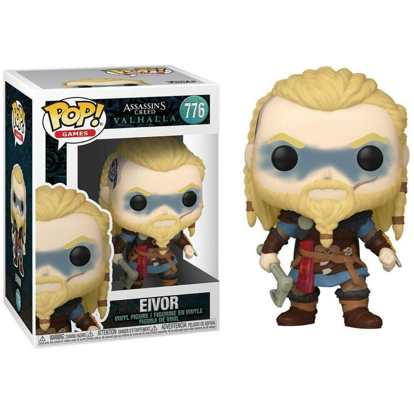 Funko Pop Assassins Creed Valhalla - Eivor Vinyl Figure (Bundled With Compatible Box Protector Case), Multicolor, 3.75 Inches