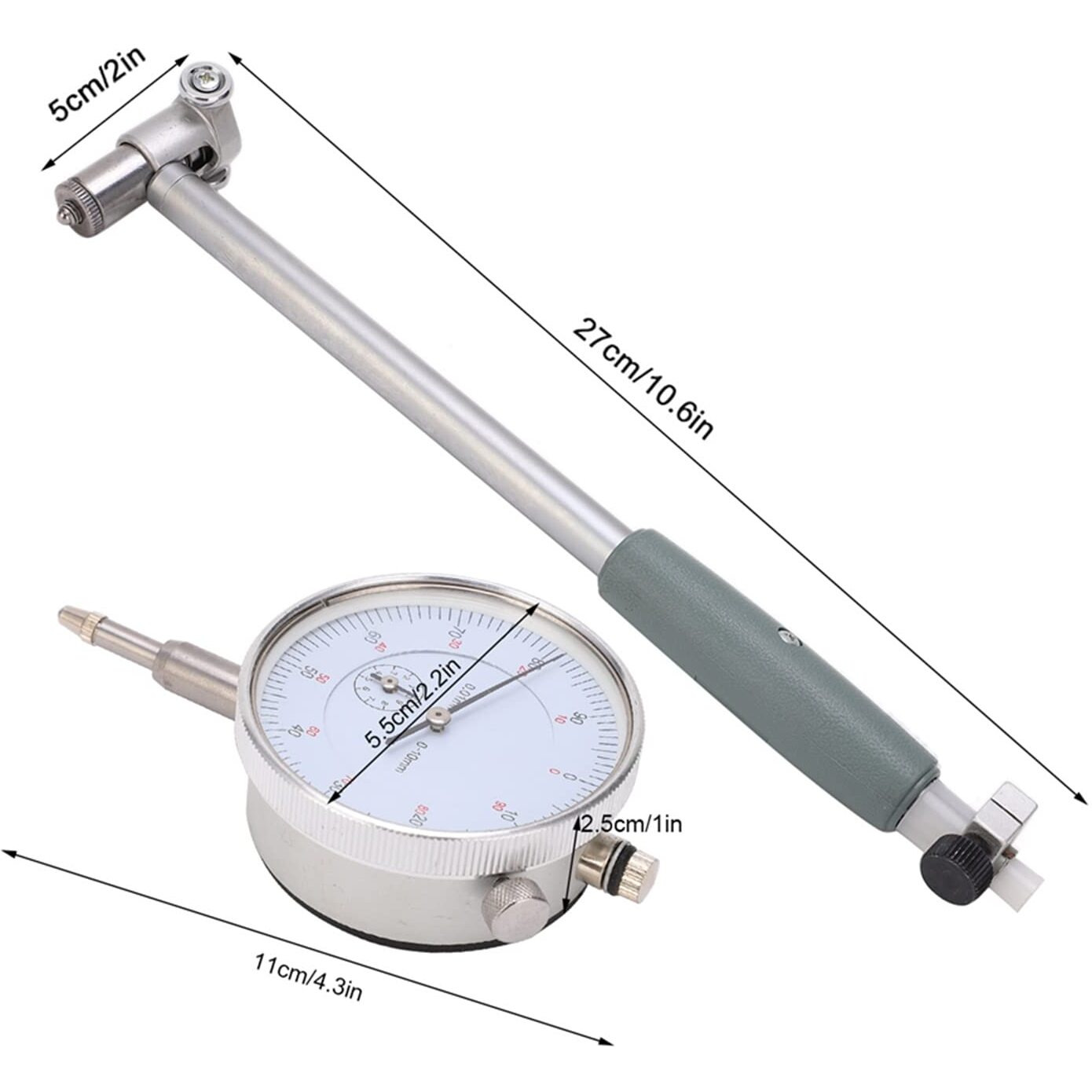 Dial Bore Gauge Set, 50-160Mm Diameter Indicator Measuring Engine Cylinder Tool Kit, 0.01 Accuracy, Inner Diameter Scale, With Carrying Box, For Internal Sizes Measuring