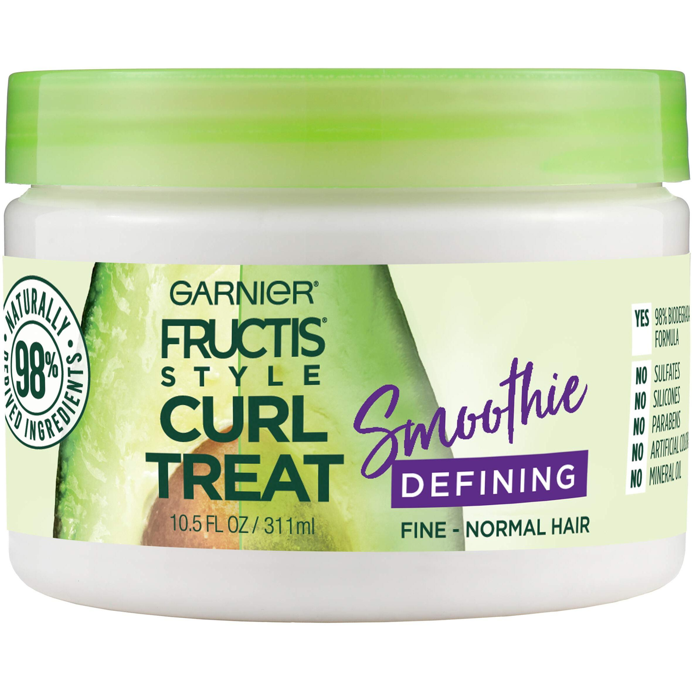 Garnier Fructis Style Curl Treat Defining Smoothie For Fine To Normal Curly Hair, 10.5 Ounce Jar