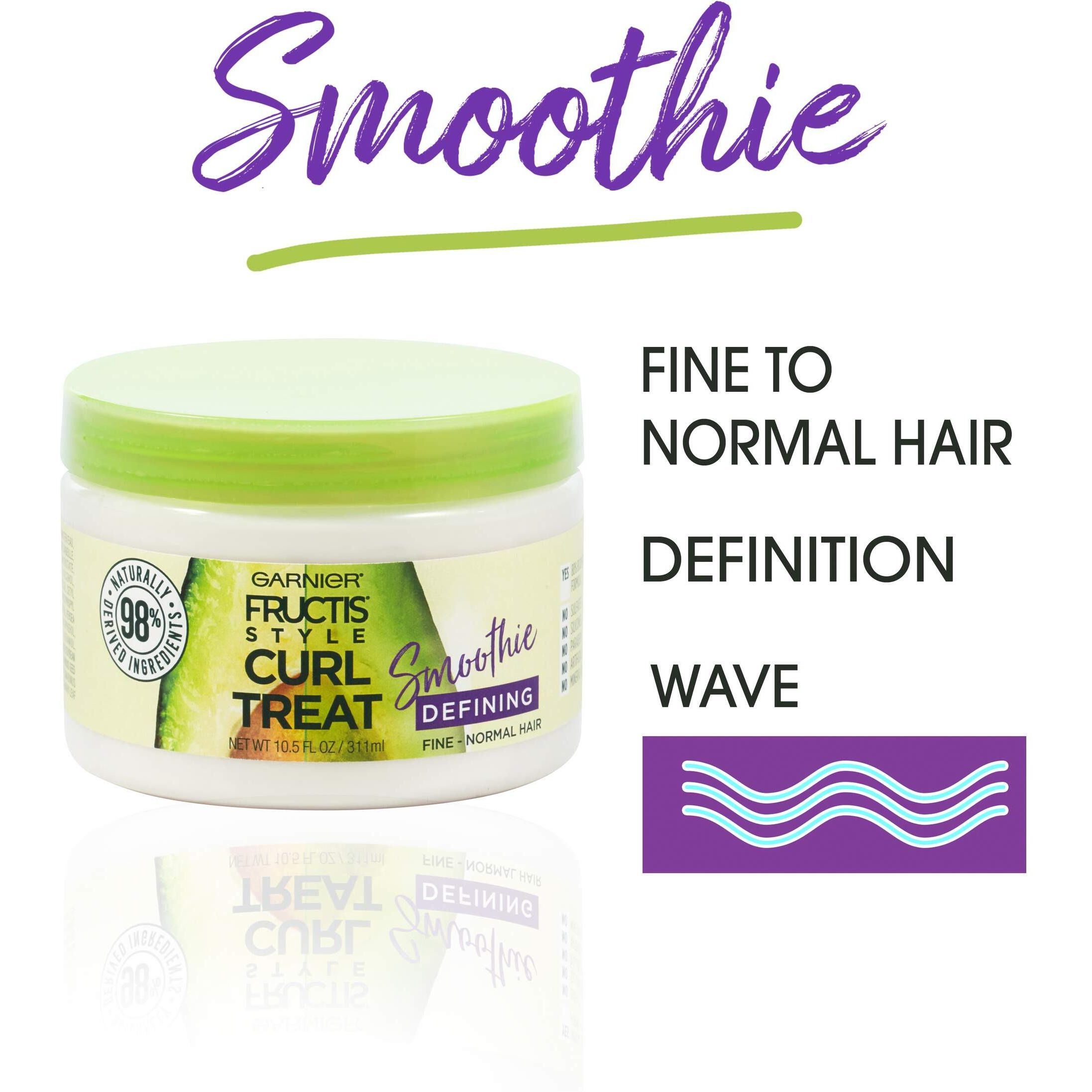 Garnier Fructis Style Curl Treat Defining Smoothie For Fine To Normal Curly Hair, 10.5 Ounce Jar