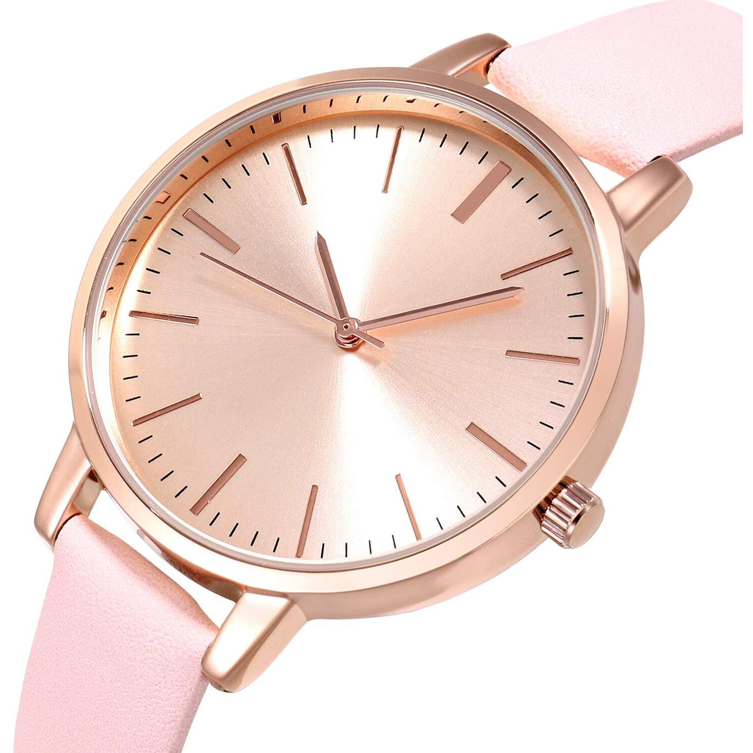 Kimomt Women's Watches Leather Band Luxury Quartz Watches Waterproof Fashion Creative Wristwatch For Women Ladies
