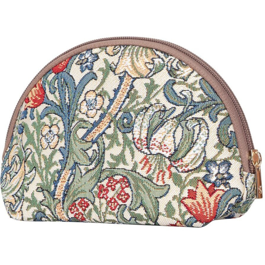 Signare Tapestry Cosmetic Bag Toiletry Makeup Bag For Women With William Morris Golden Lily Design (Cosm-Glily)