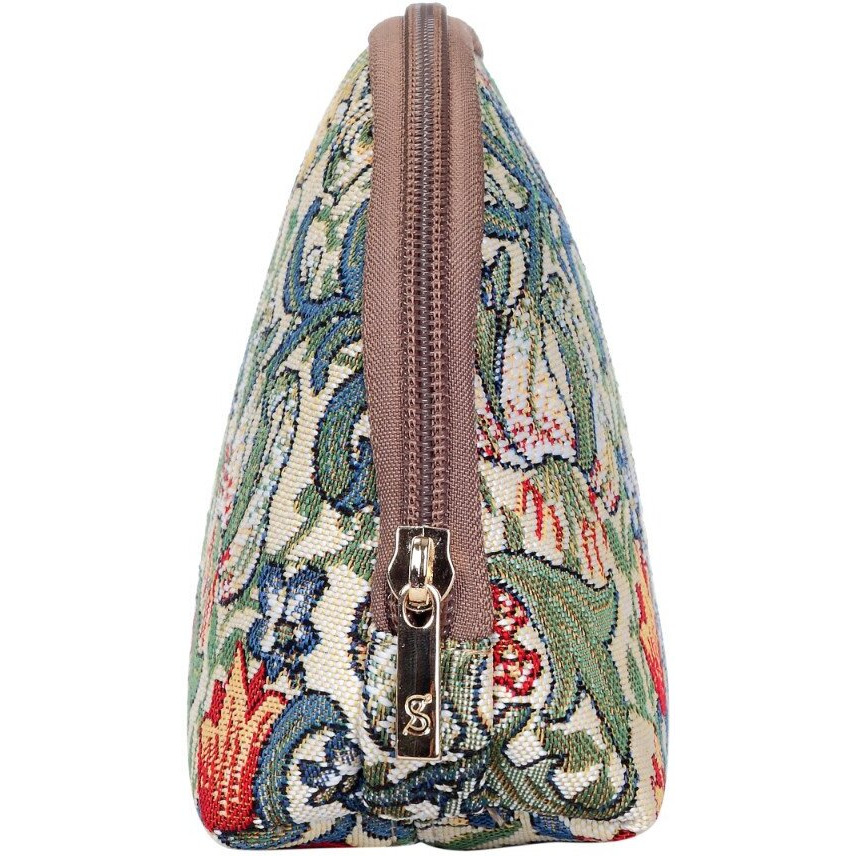 Signare Tapestry Cosmetic Bag Toiletry Makeup Bag For Women With William Morris Golden Lily Design (Cosm-Glily)