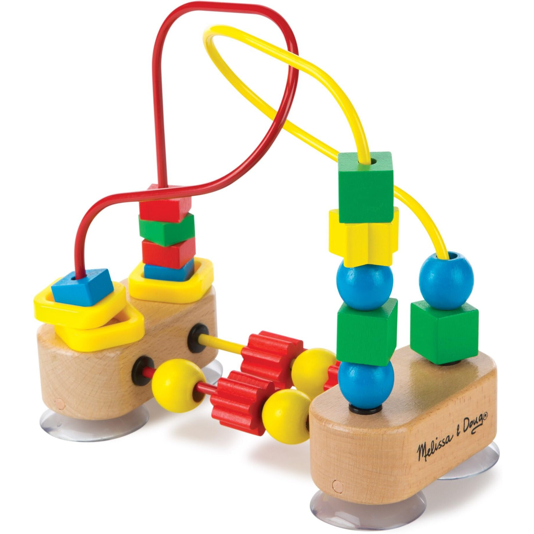 Melissa & Doug First Bead Maze - Wooden Educational Toy 4.2 X 7 X 8.6 Inches  1.3 Pounds