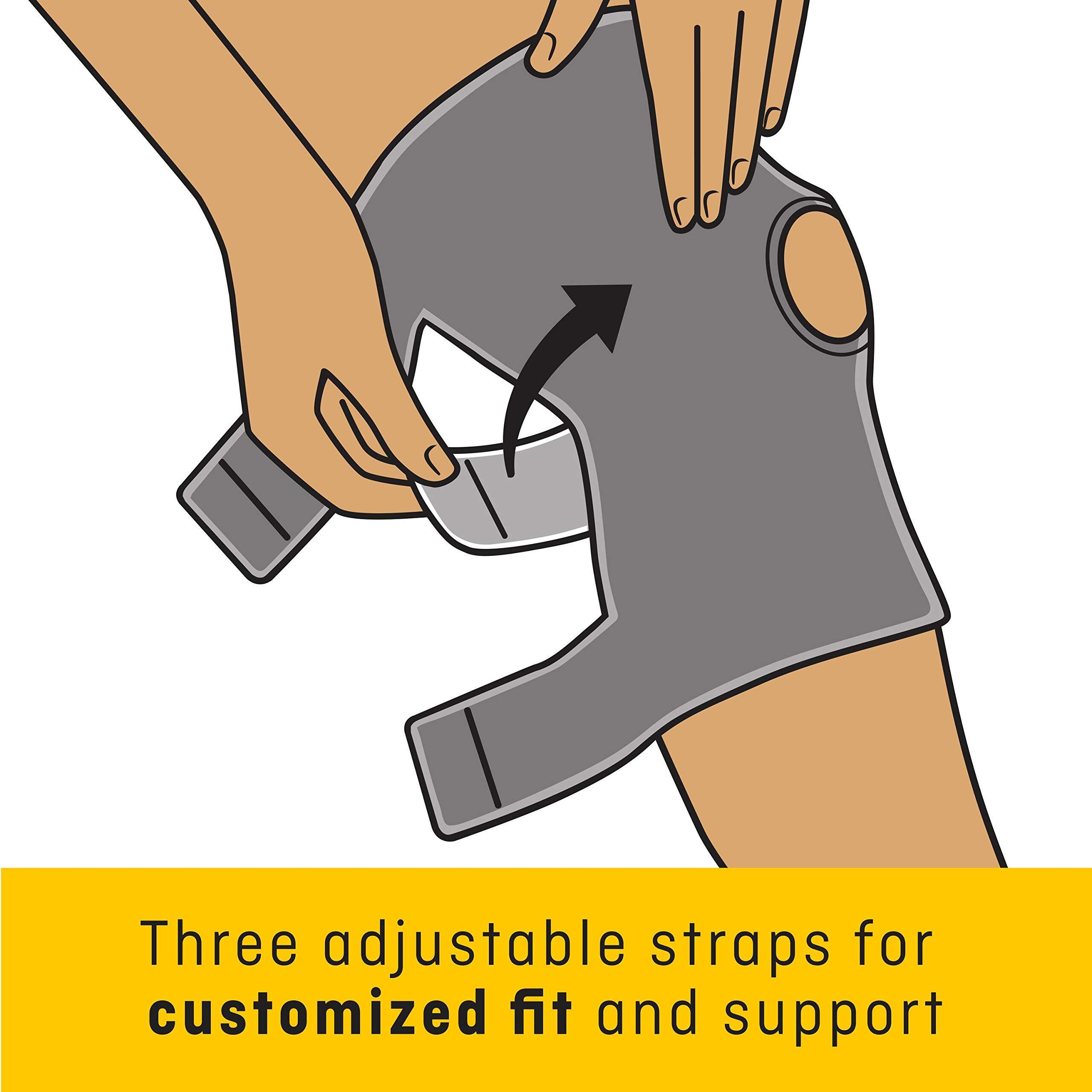 Futuro Sport Knee Support, Ideal For Athletic And Everyday Activities, One Size Black
