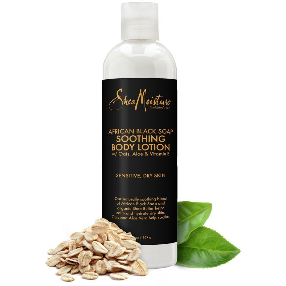 Sheamoisture Soothing Body Lotion For Troubled Skin African Black Soap Lotion With Shea Butter 13 Oz