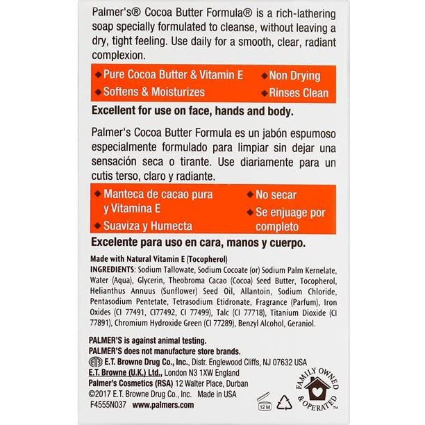 Palmer's Cocoa Butter Formula Daily Skin Therapy Soap 3.5 Oz (Pack Of 2)