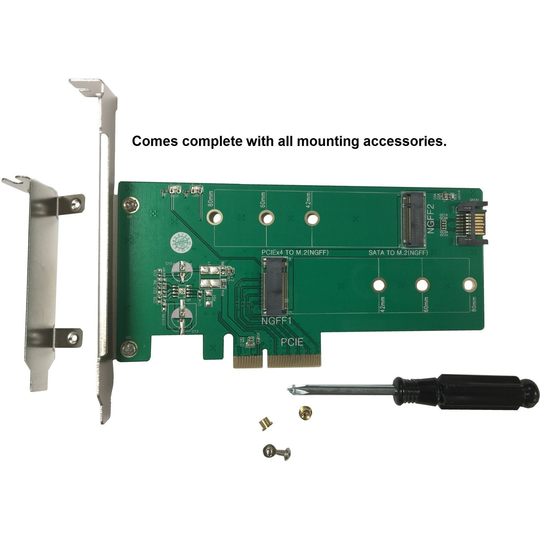 Vantec M.2 Nvme + M.2 Sata Ssd Pcie X4 Adapter (Ugt-M2Pc200), Green