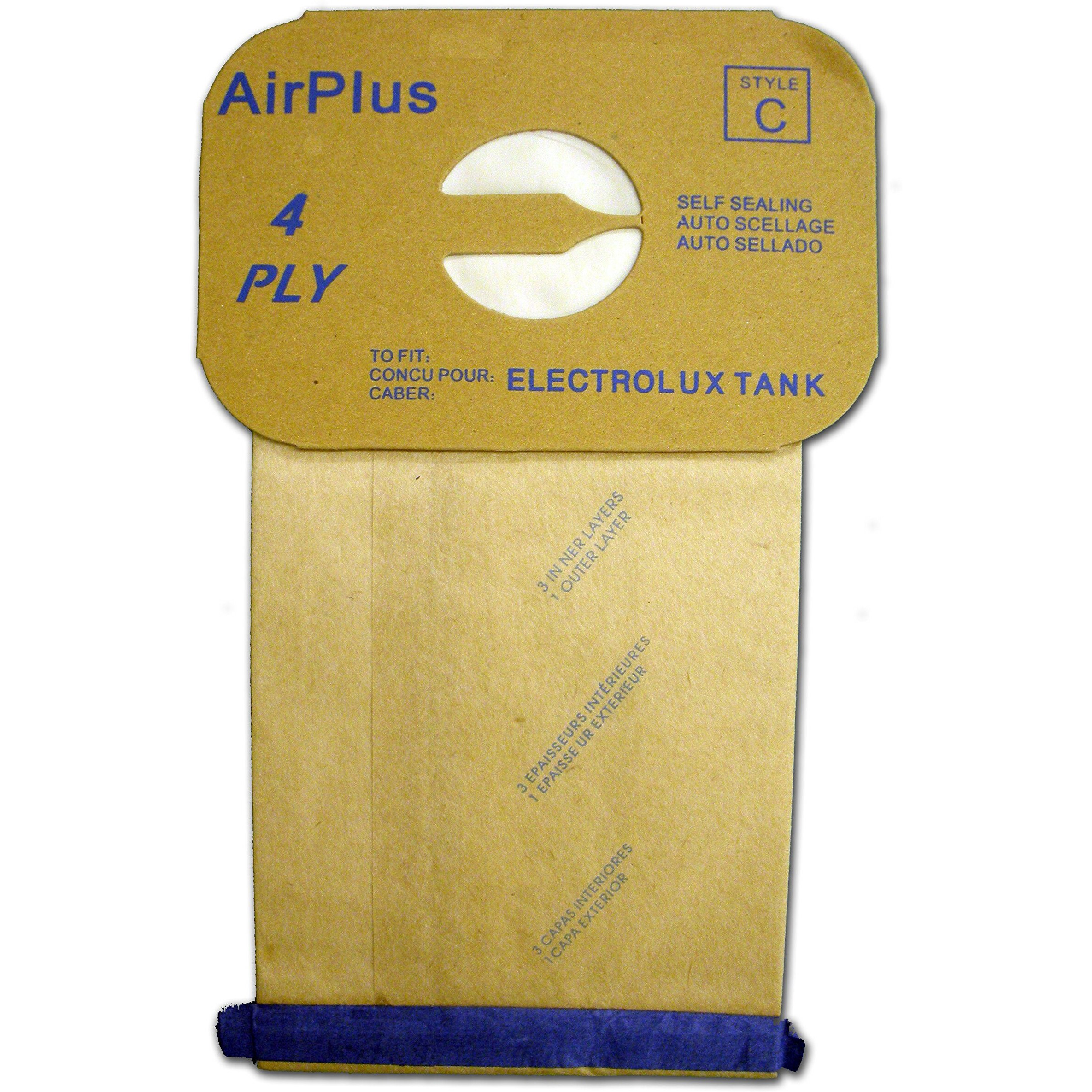 Envirocare Replacement 4 Ply Filtration Vacuum Cleaner Dust Bags Designed To Fit Electrolux Canister Tank Style C 12 Bags