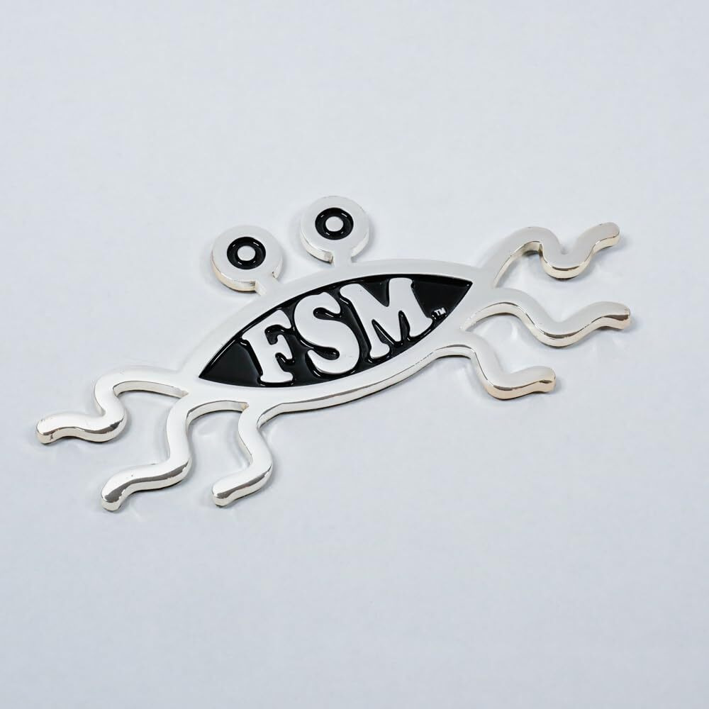 5.2"" Solid Metal Flying Spaghetti Monster Car Emblem