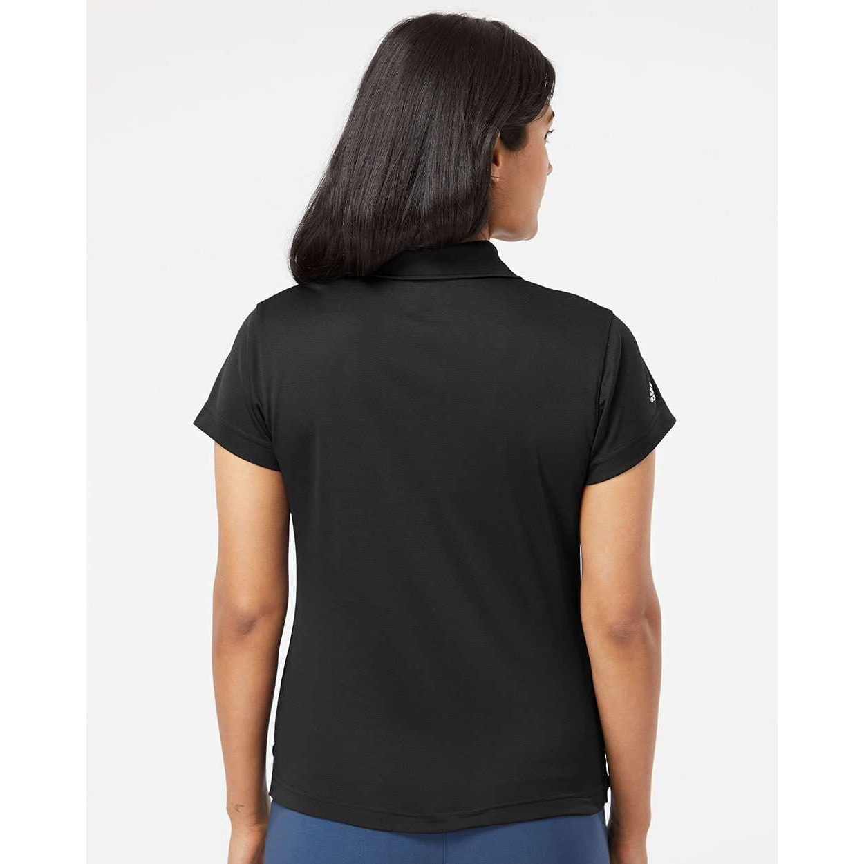 Adidas Golf A131 Ladies' Climalite Basic Short-Sleeve Polo, Shock Blue Whte, X-Large