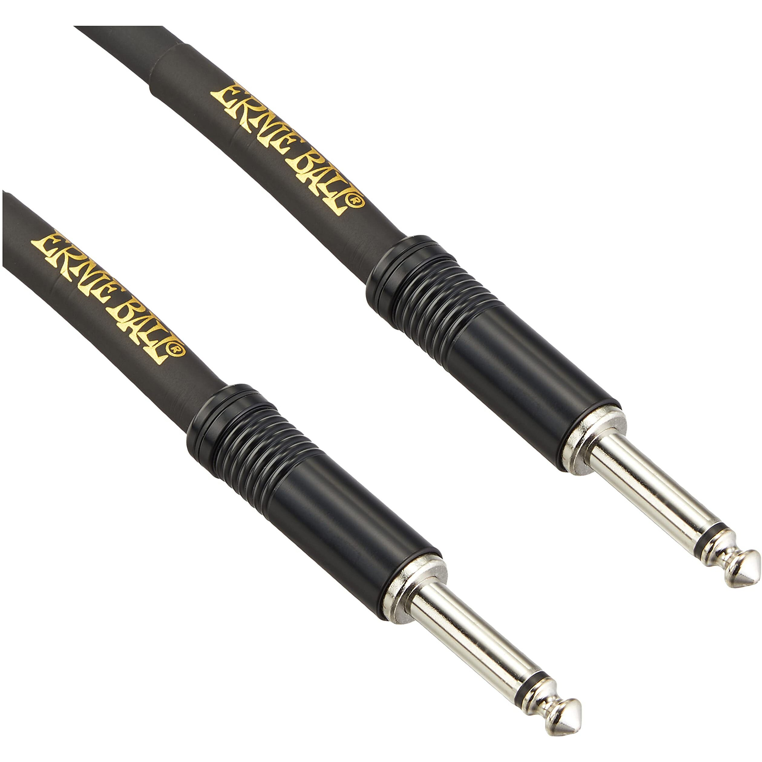 Ernie Ball Speaker Cable, Straight/Straight, 6Ft, Black (P06072)