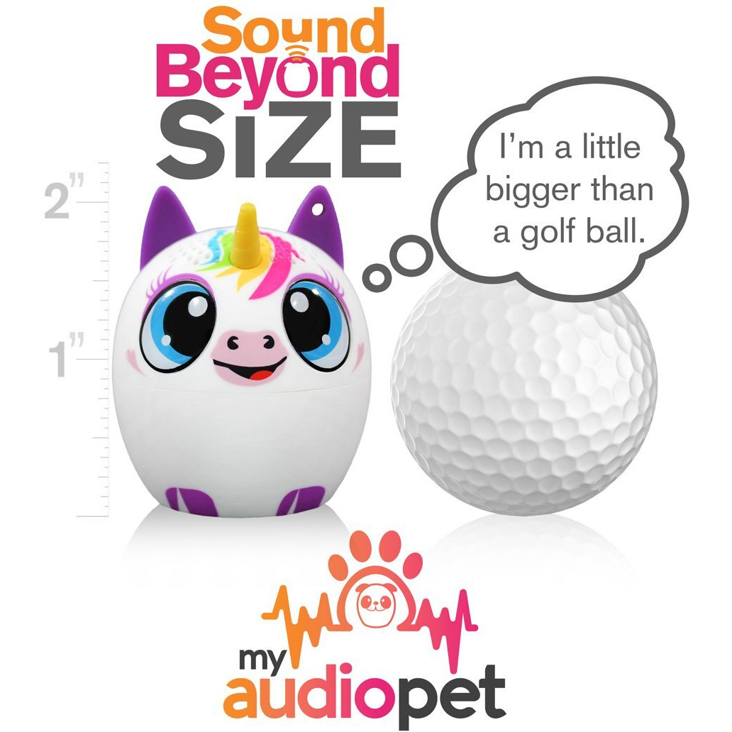 My Audio Pet Mini Bluetooth Animal Wireless Speaker For Kids Of All Ages - True Wireless Stereo - Pair With Another Tws Pet For Powerful Rich Room-Filling Sound (Unichord)