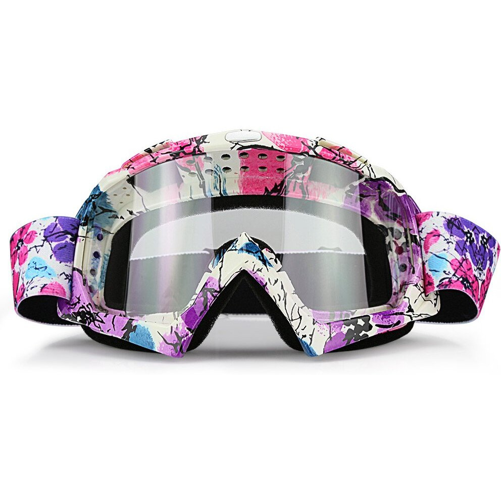 Jamiewin Clear Lens Dirt Bike Motorcycle Goggles Atv Racing Motocross Mx Goggle Glasses Uv Protection For Men Women Youth Kids (Clear Lens)