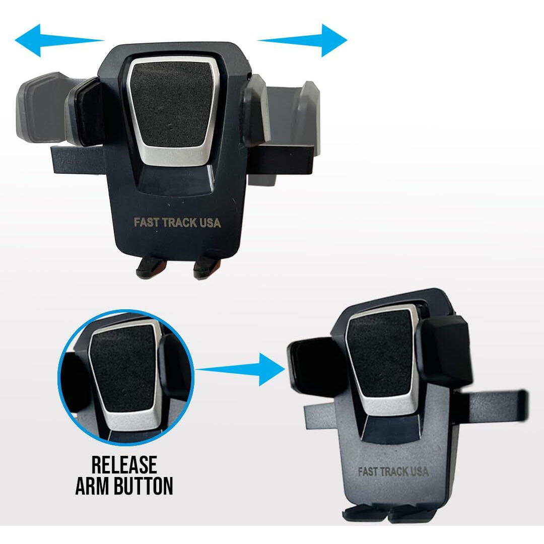 Fast Track Usa 360 Car Phone Mount Holder Adjustable Long Neck One Touch Car Cell Phone Mount Holder For Windshield Dashboard And Office Desk. Compatible With Any Smartphone