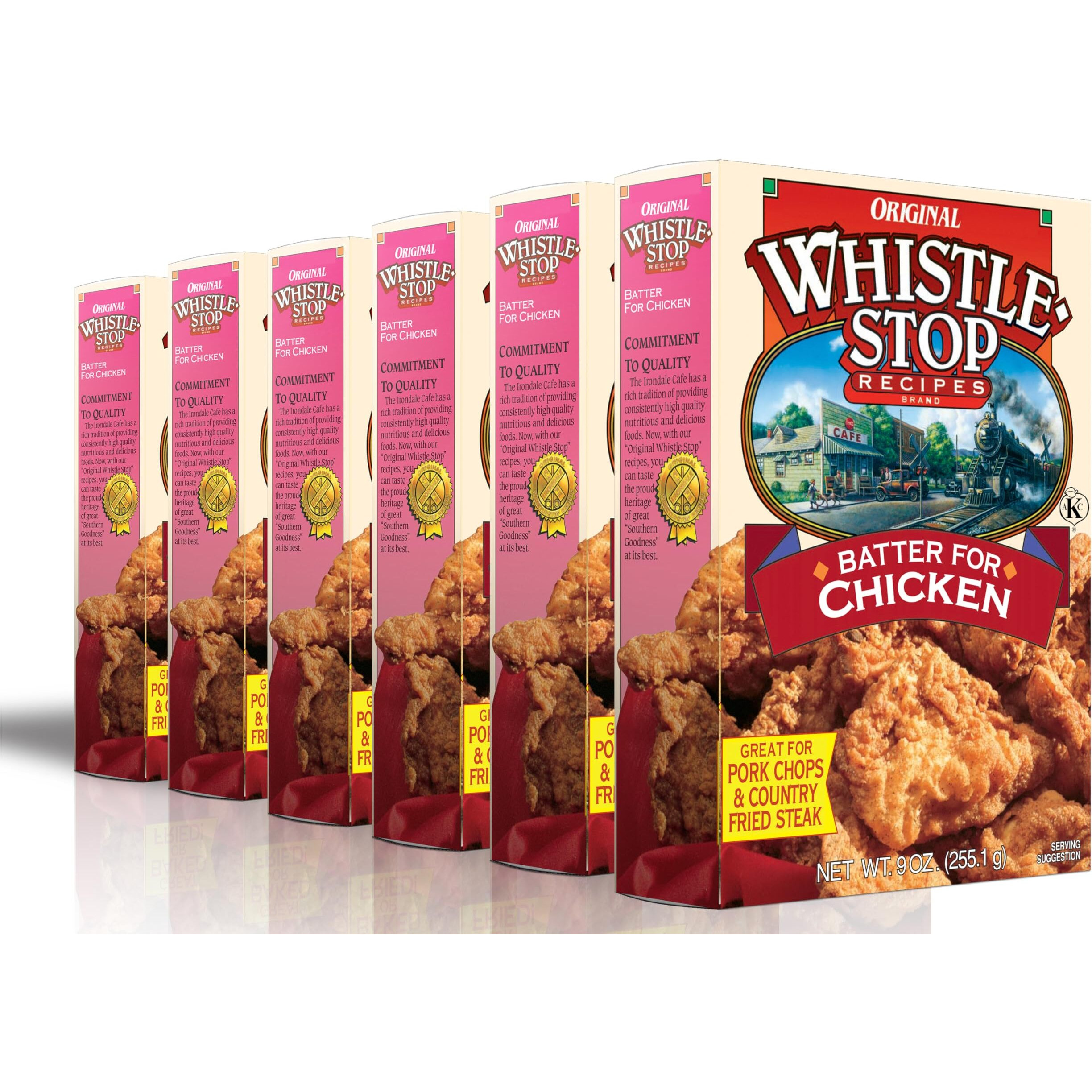 Original Whistlestop Cafe Recipes | Batter Mix For Chicken, Baked Or Fried | 9-Oz | Case Of 6