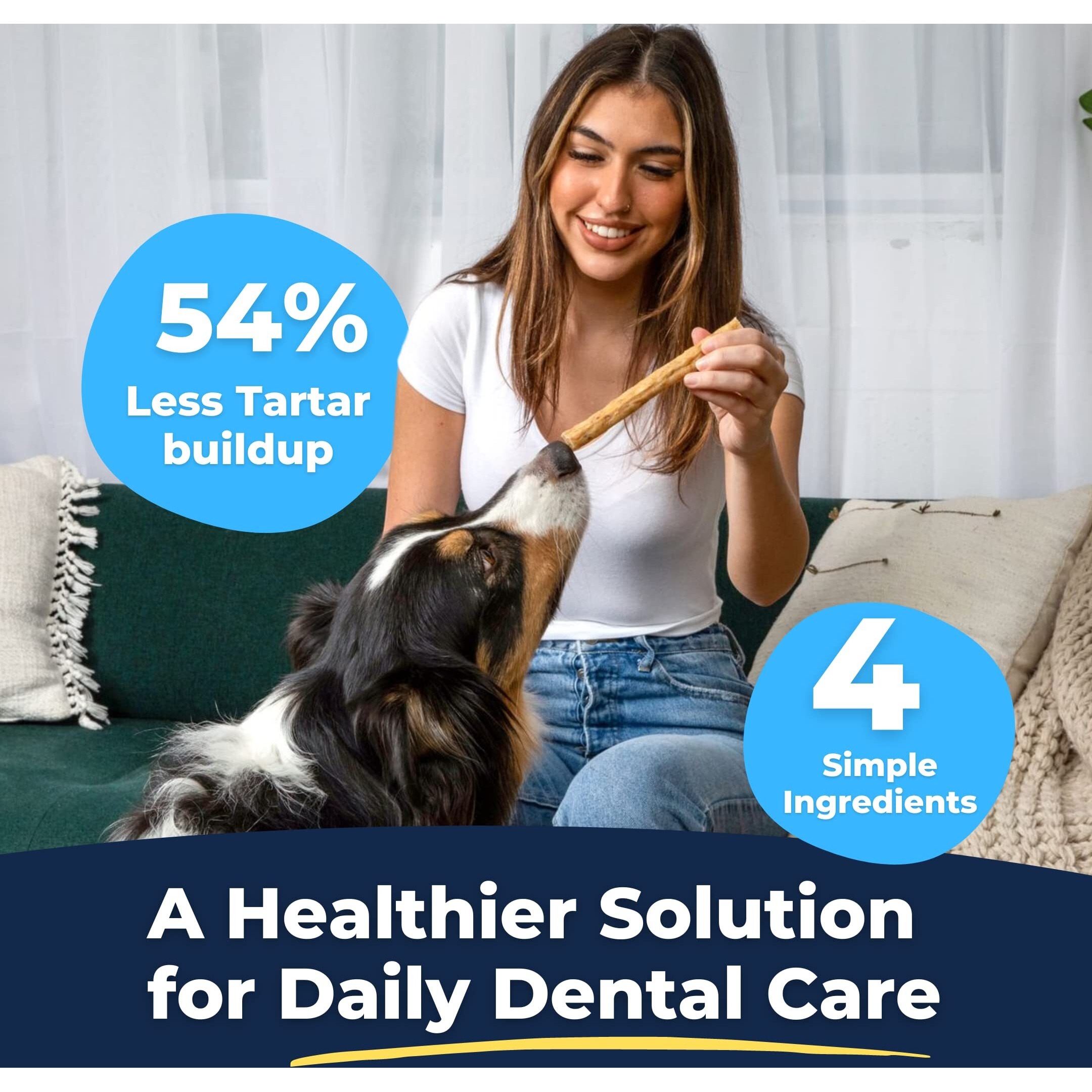 Tartar Shield Soft Rawhide Chews | Safe Dental Treats For Small Dogs | Vet Vohc Approved | Daily Bone Cleans Teeth & Gums Fresh Breath Oral Health Support | Usa Made | (Small Dogs / 12 Count)