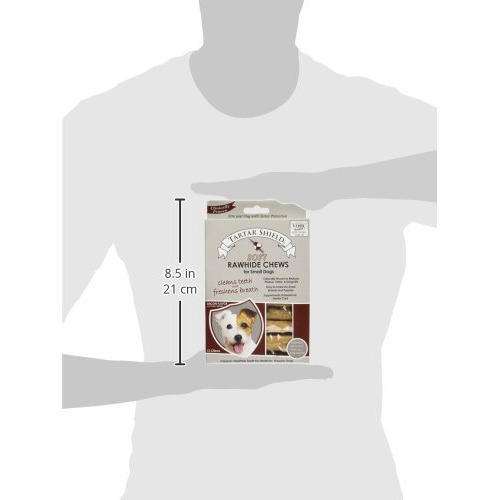 Tartar Shield Soft Rawhide Chews | Safe Dental Treats For Small Dogs | Vet Vohc Approved | Daily Bone Cleans Teeth & Gums Fresh Breath Oral Health Support | Usa Made | (Small Dogs / 12 Count)
