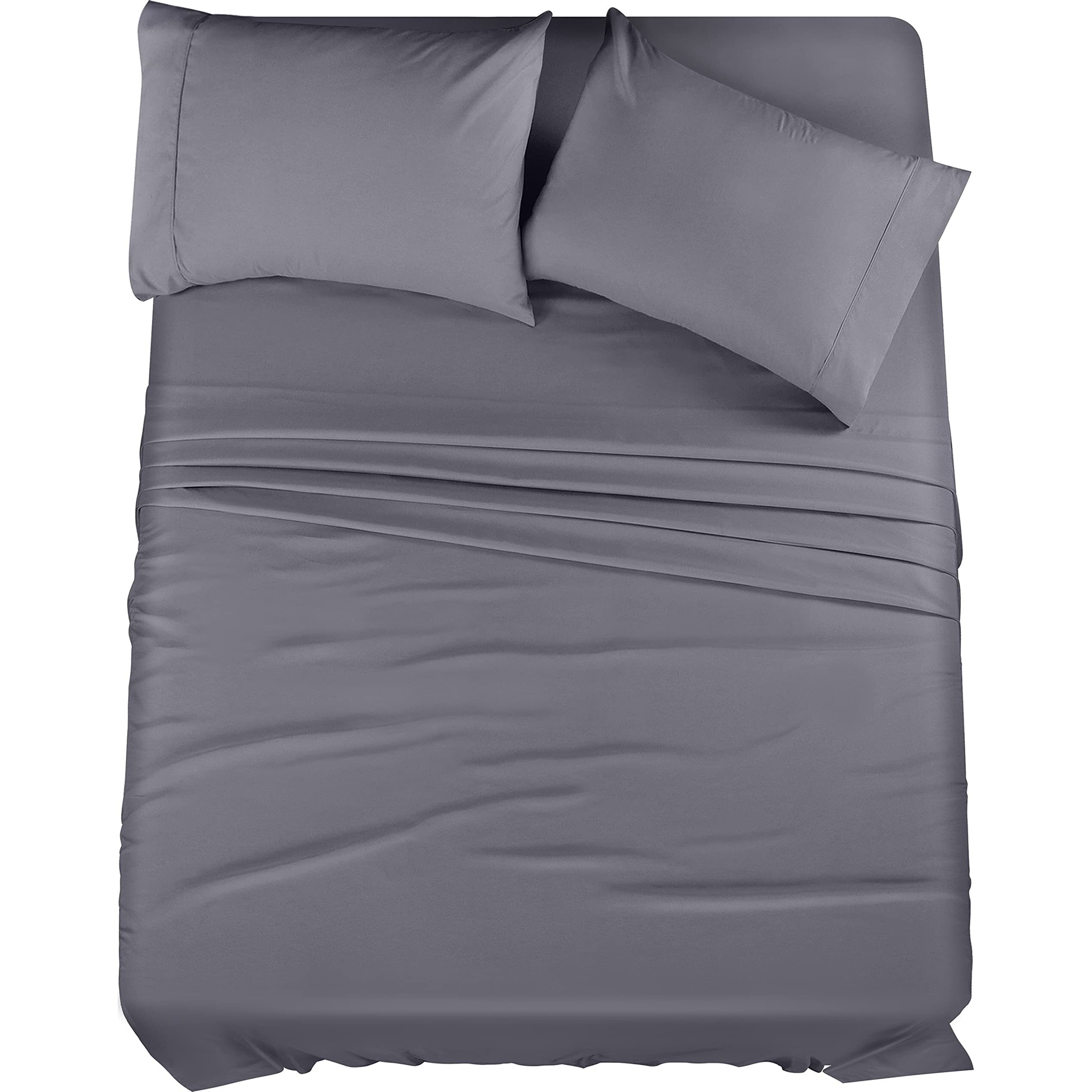 Utopia Bedding Queen Bed Sheets Set - 4 Piece Bedding - Brushed Microfiber - Shrinkage And Fade Resistant - Easy Care (Queen, Grey)