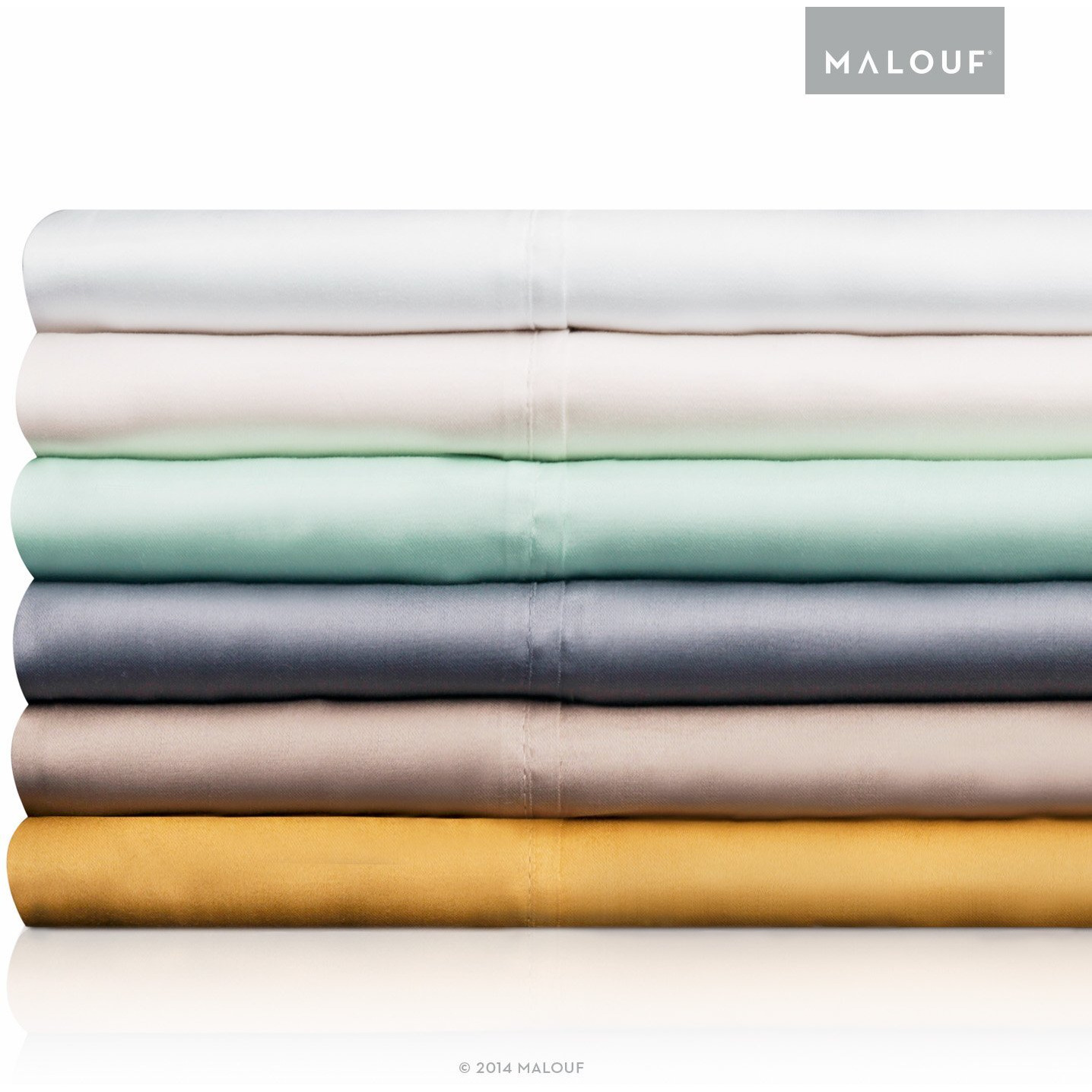 Malouf Soft And Eco Friendly Tencel Pillowcase-And-Sheet-Sets, Queen, Ecru