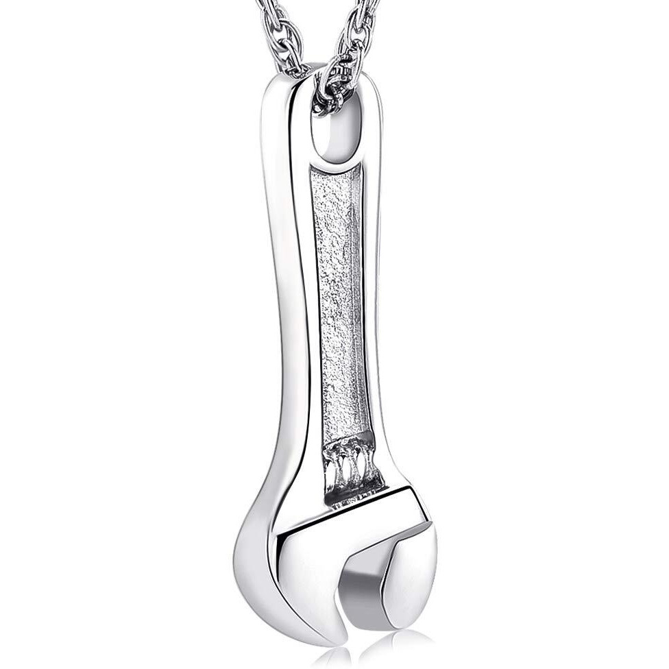 Shajwo Cremation Wrench Urn Necklace Ashes Jewelry For Women Men Keepsake Pendant Memorial Locket Ash Holder