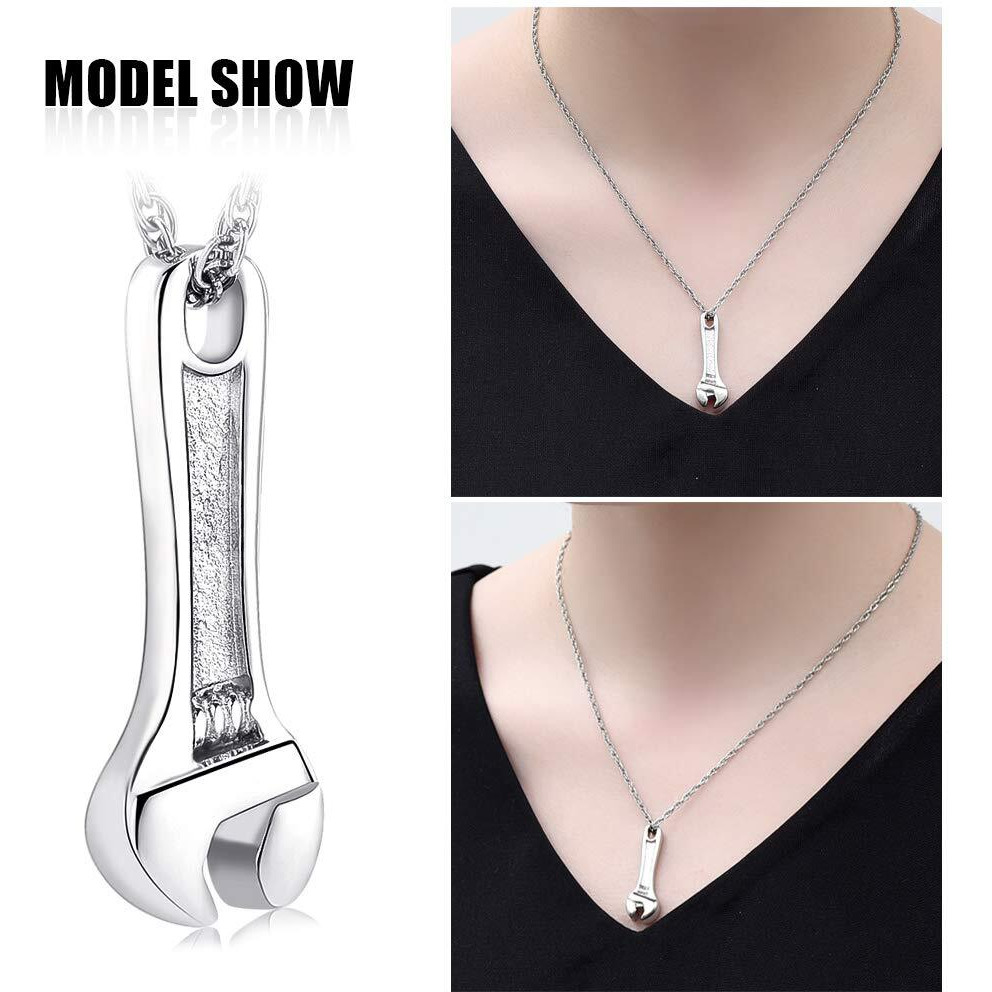 Shajwo Cremation Wrench Urn Necklace Ashes Jewelry For Women Men Keepsake Pendant Memorial Locket Ash Holder