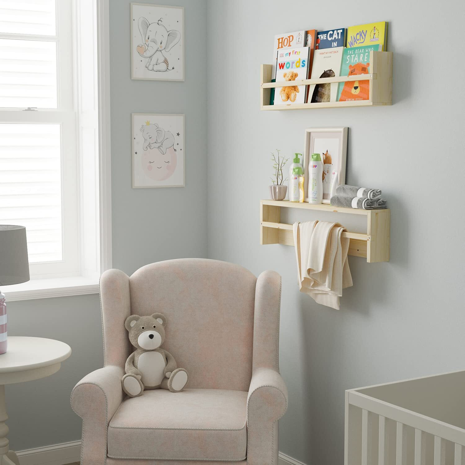 Brightmaison Polynez 30&quot&quot Floating Shelves For Wall & Nursery Book Shelves, Kids Bookshelf For Wall Multiuse Wall Shelf Set Of 2 Unfinished Floating Shelfunfinished