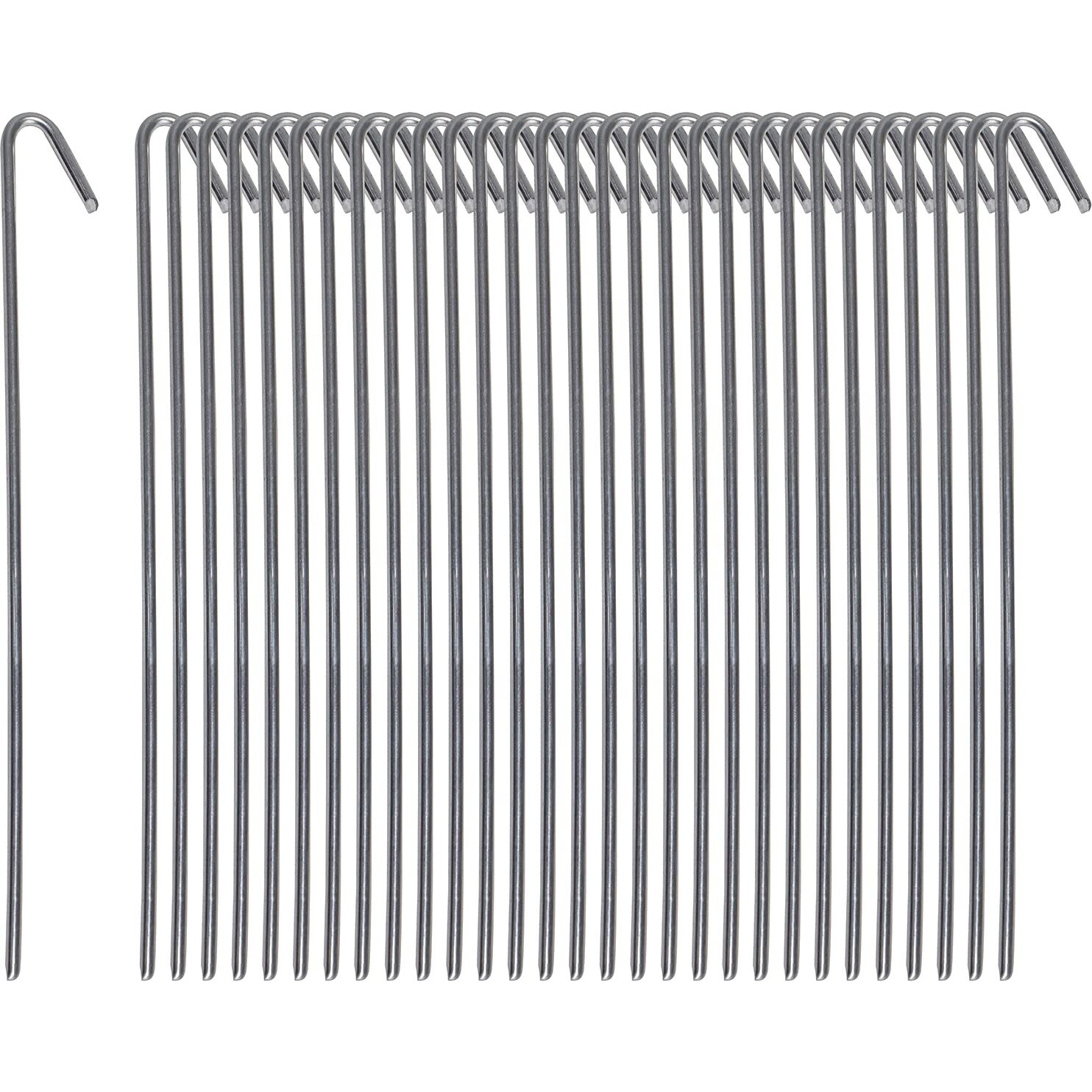 Pinnacle Mercantile 30 Pack Tent Stakes Metal Garden Edging Fence Hooks Pegs Christmas Decoration Stakes Made Usa 9 Inches Long