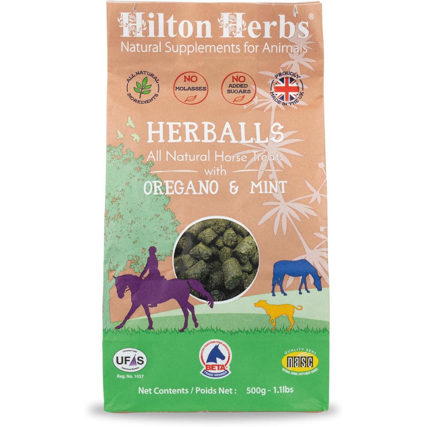 Hilton Herbs Herballs All Natural Horse Treat With Oregano And Mint 1.1 Lb