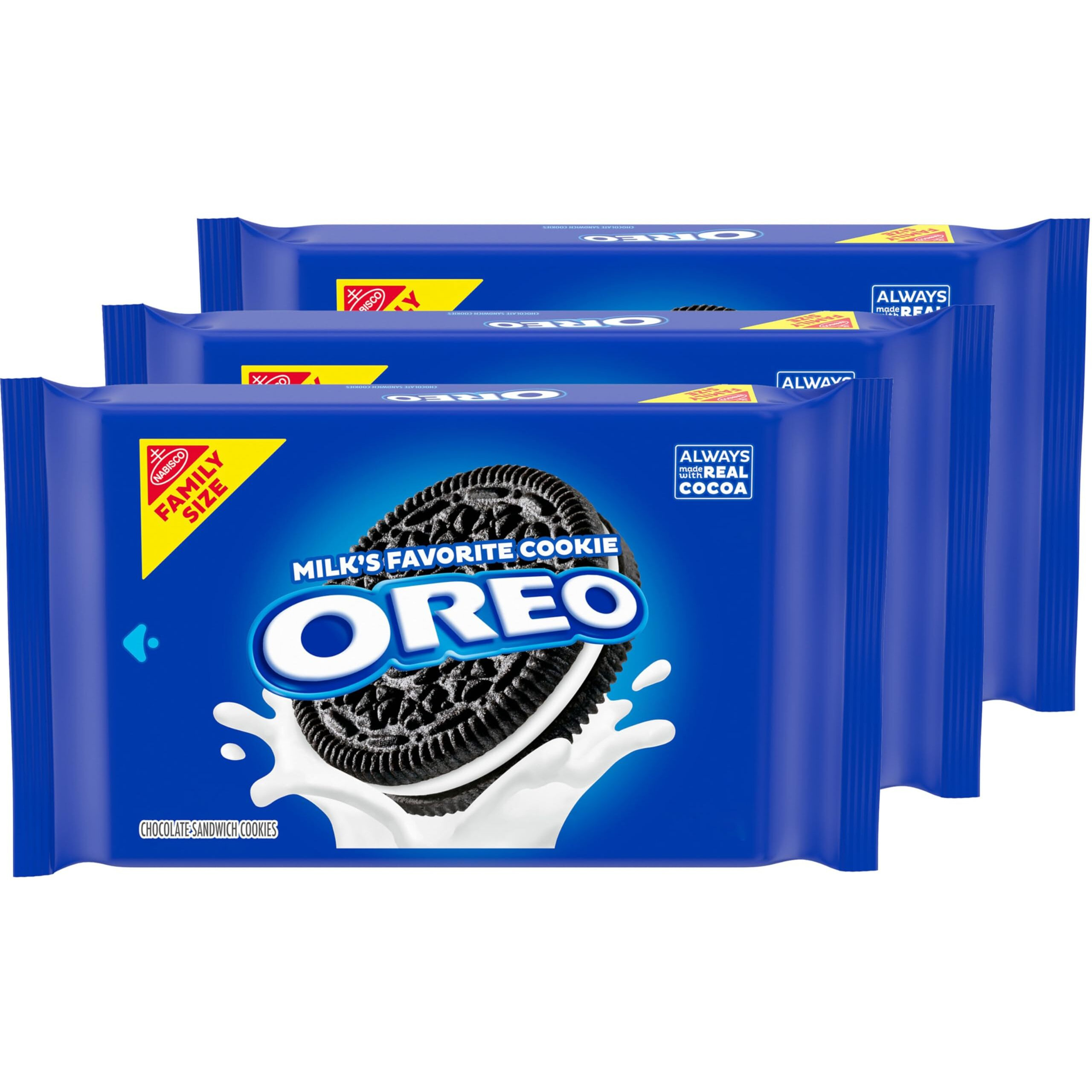 Oreo Chocolate Sandwich Cookies, Family Size, 3 Packs
