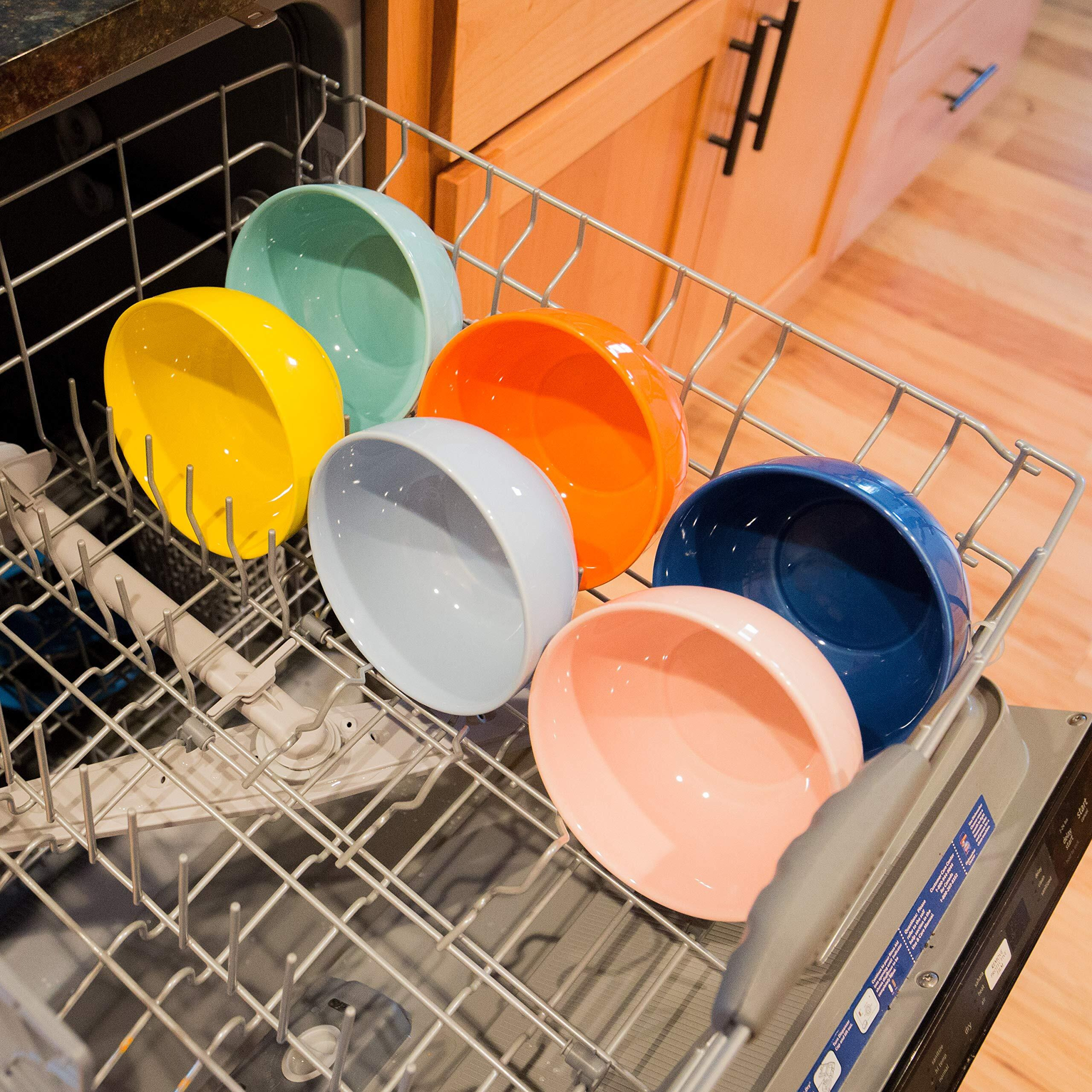 Youngever 28 Ounce Porcelain Bowls, Large Cereal Bowls, Large Soup Bowls, Microwave Safe, Dishwasher Safe, Set Of 6 In 6 Assorted Colors