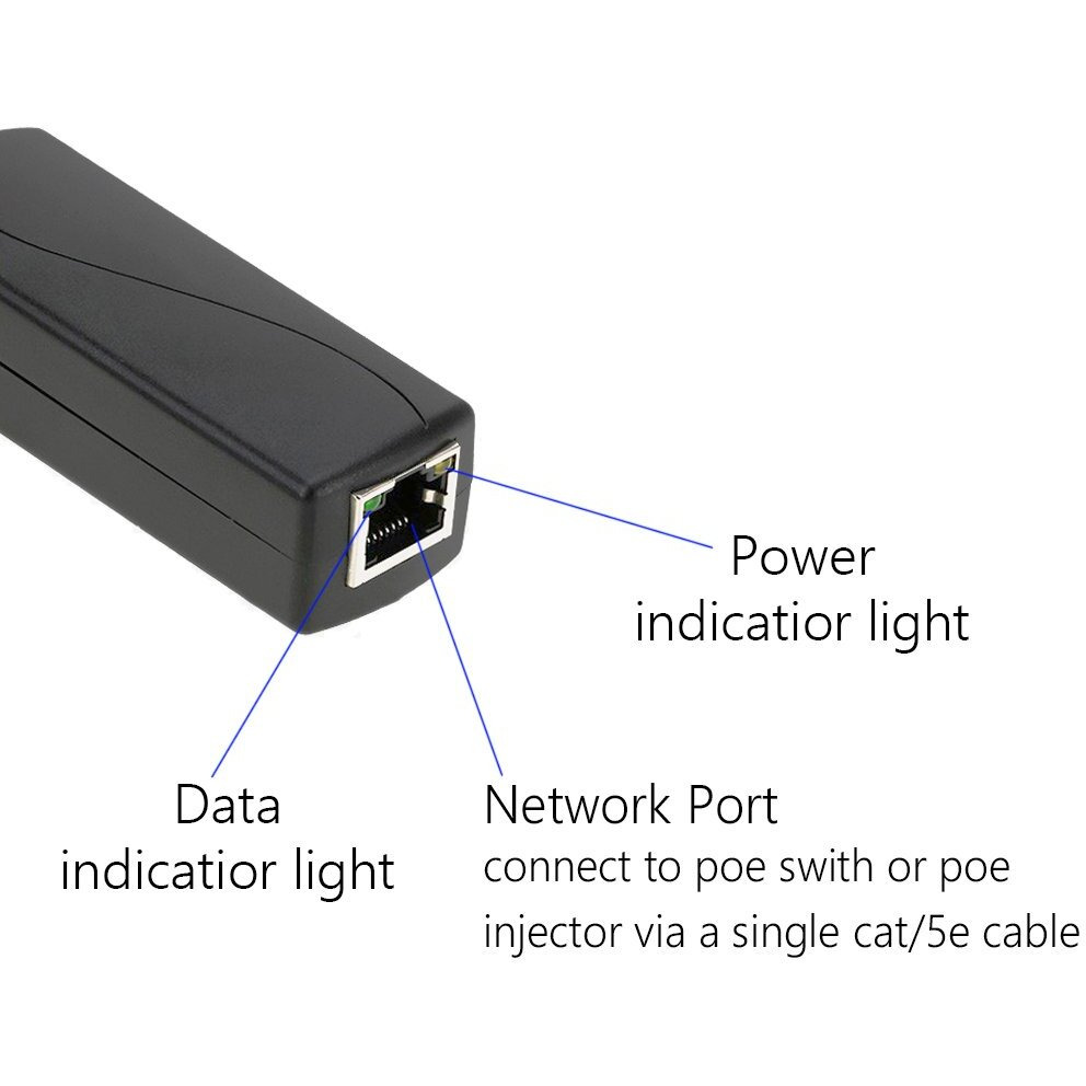 Anvision 4-Pack Active 48V To 12V Poe Splitter Adapter, Plug 5.5Mm X 2.5Mm, Ieee 802.3Af Compliant 10/100Mbps