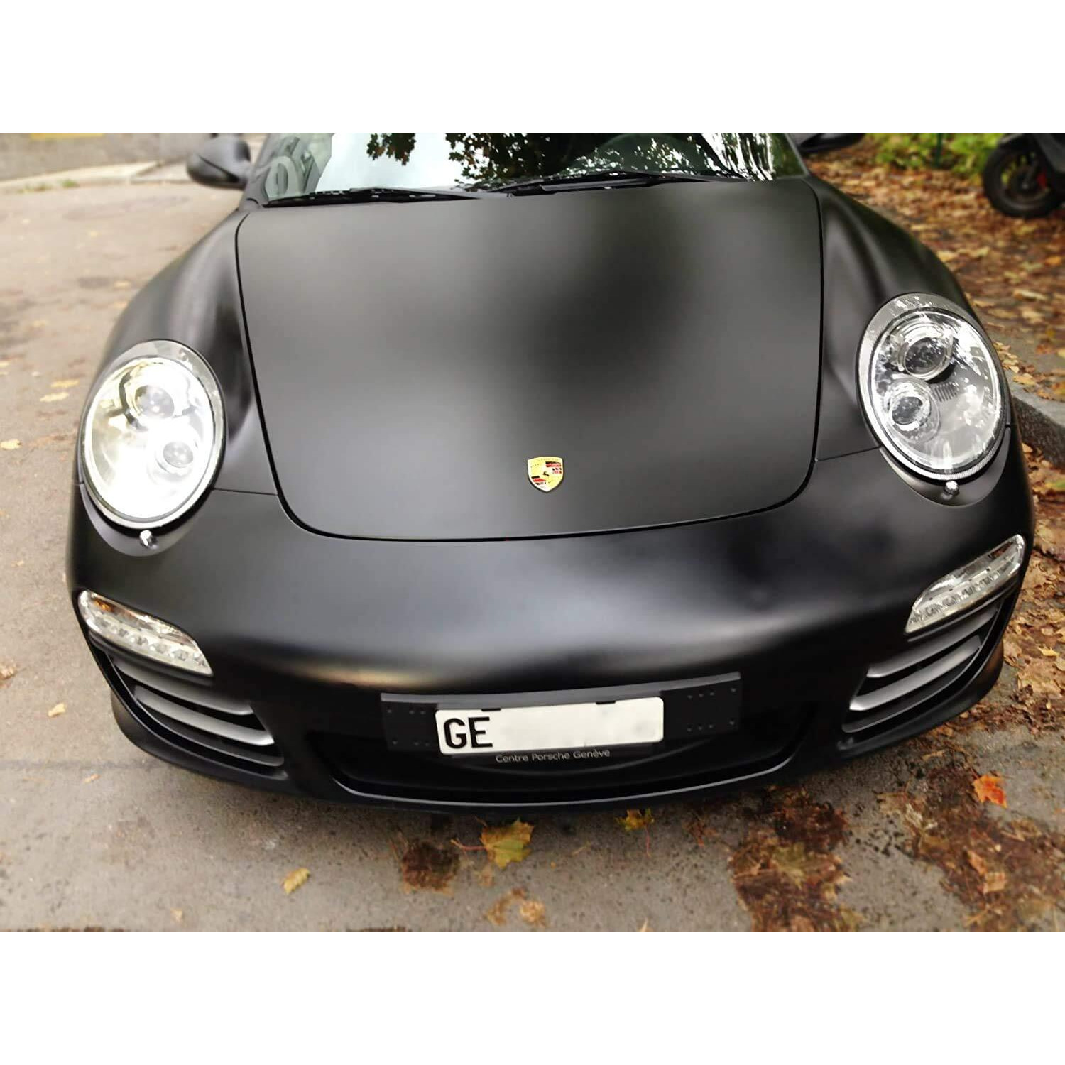 Satin Flat Matte Stealth Jet Black 5Ft X 2.9Ft Vinyl Wrap Roll With Air Release Technology