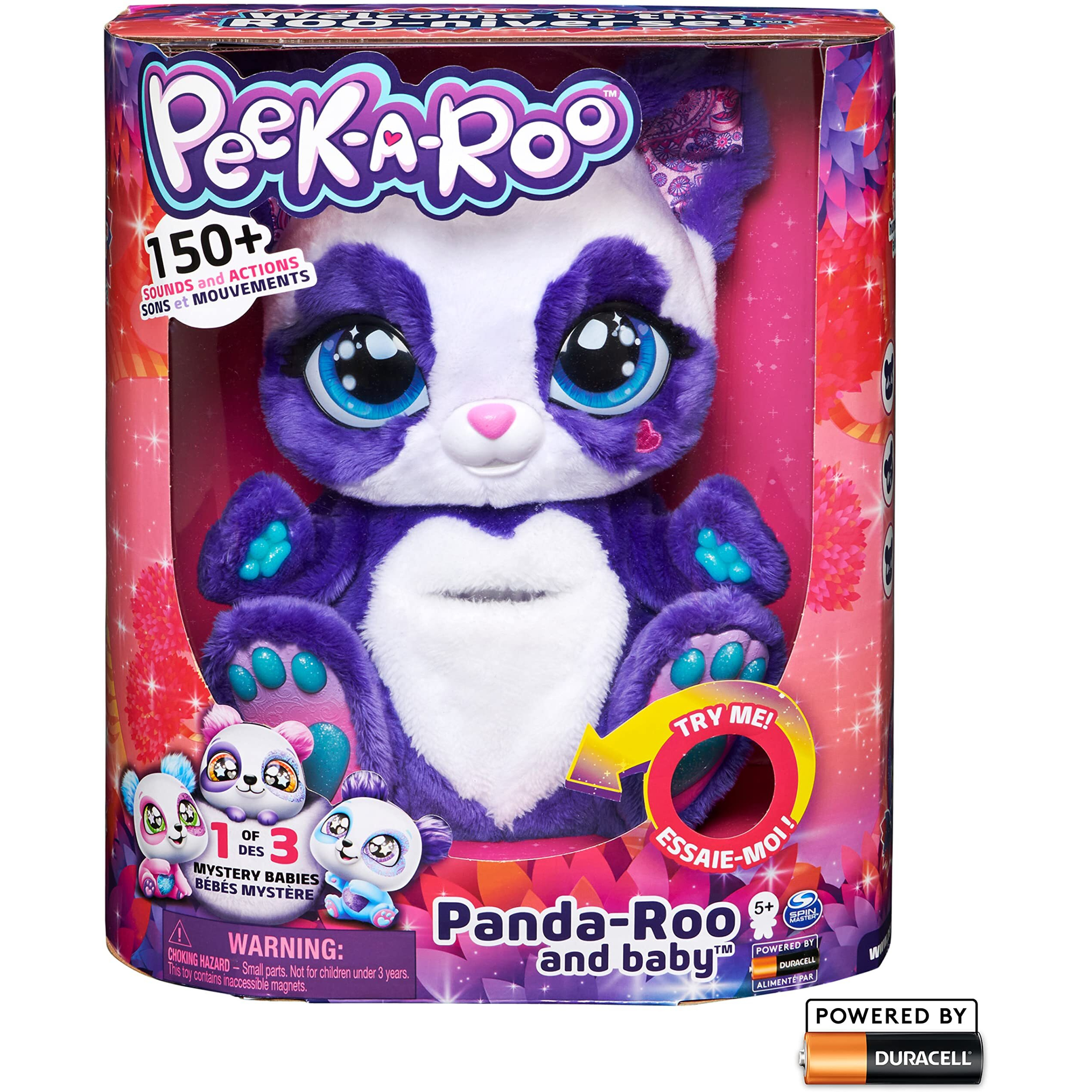 Peek-A-Roo - Interactive Panda-Roo Plush Toy With Mystery Baby-Roo Surprise - Over 150 Sounds & Actions, 10+ Engaging Games, Songs, Boosts Imagination & Creativity For Girls Ages 5+