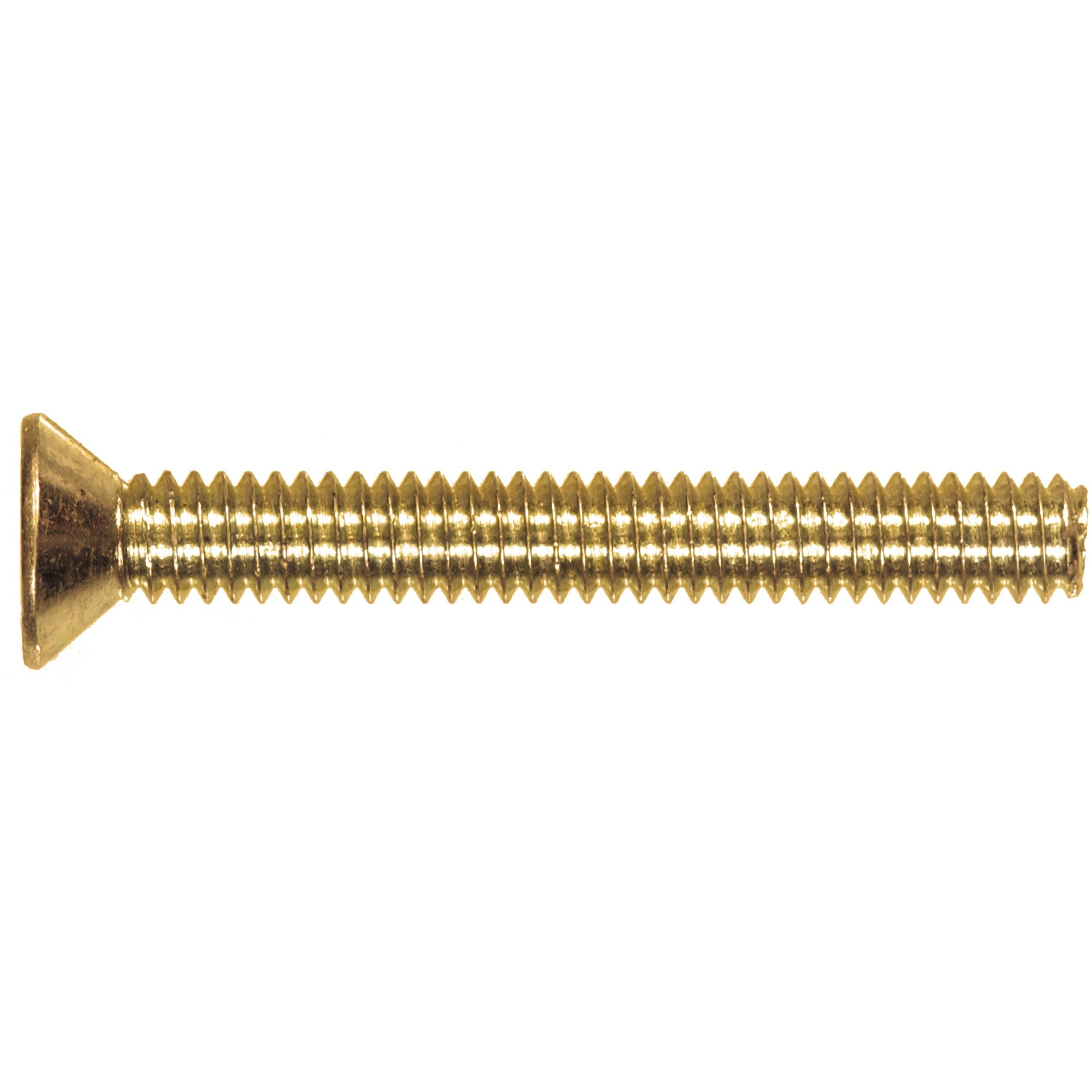 The Hillman Group 45272 6-32 X 3-Inch Flat Head Slotted Machine Screw, Brass, 20-Pack